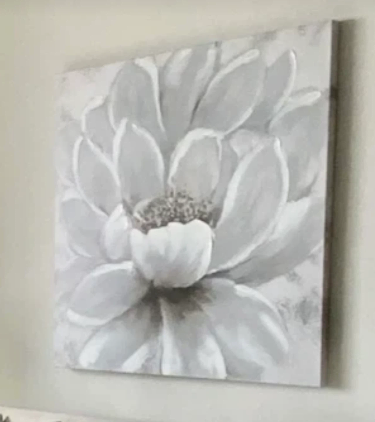 Canvas Wall Art - Grey Floral Print