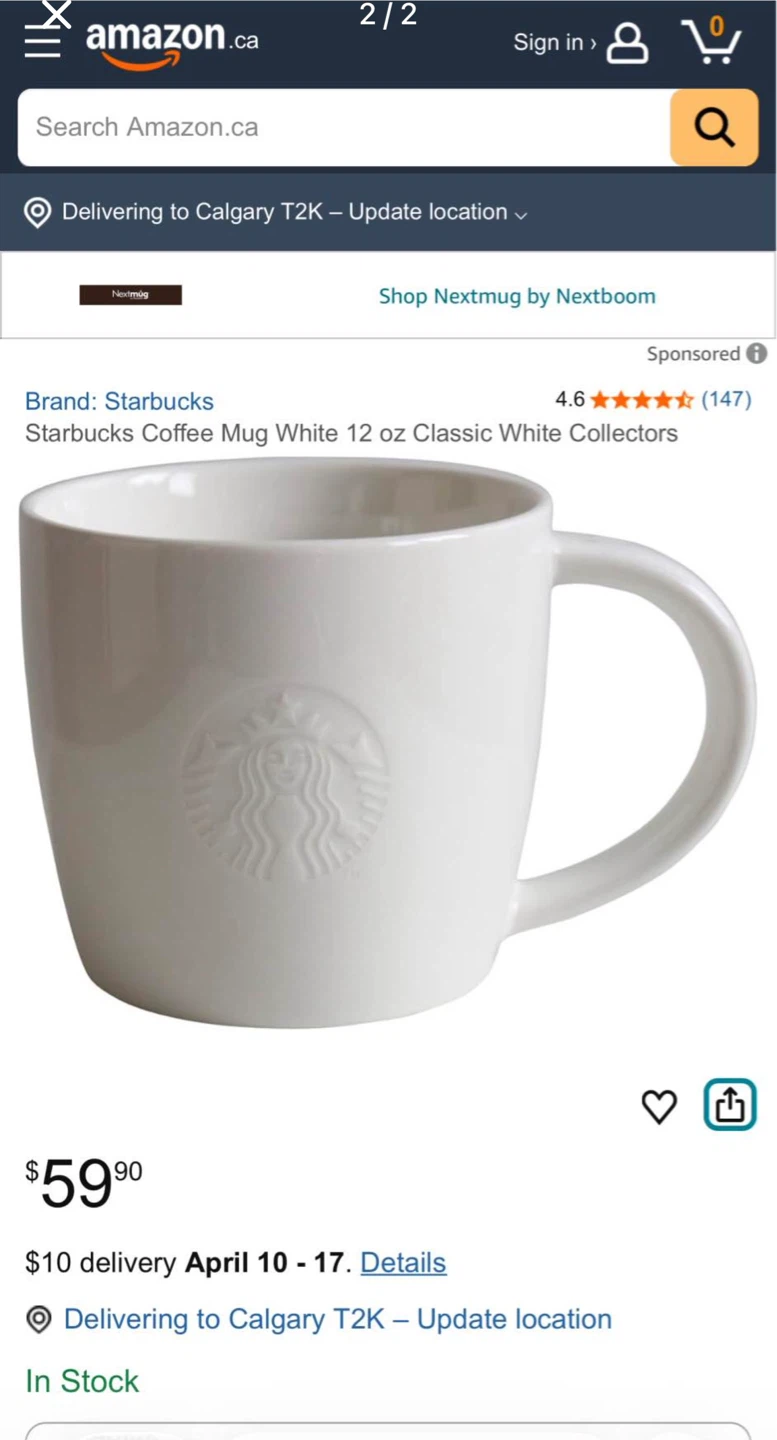 Starbucks Coffee Mug White 12 oz Classic - photo 2