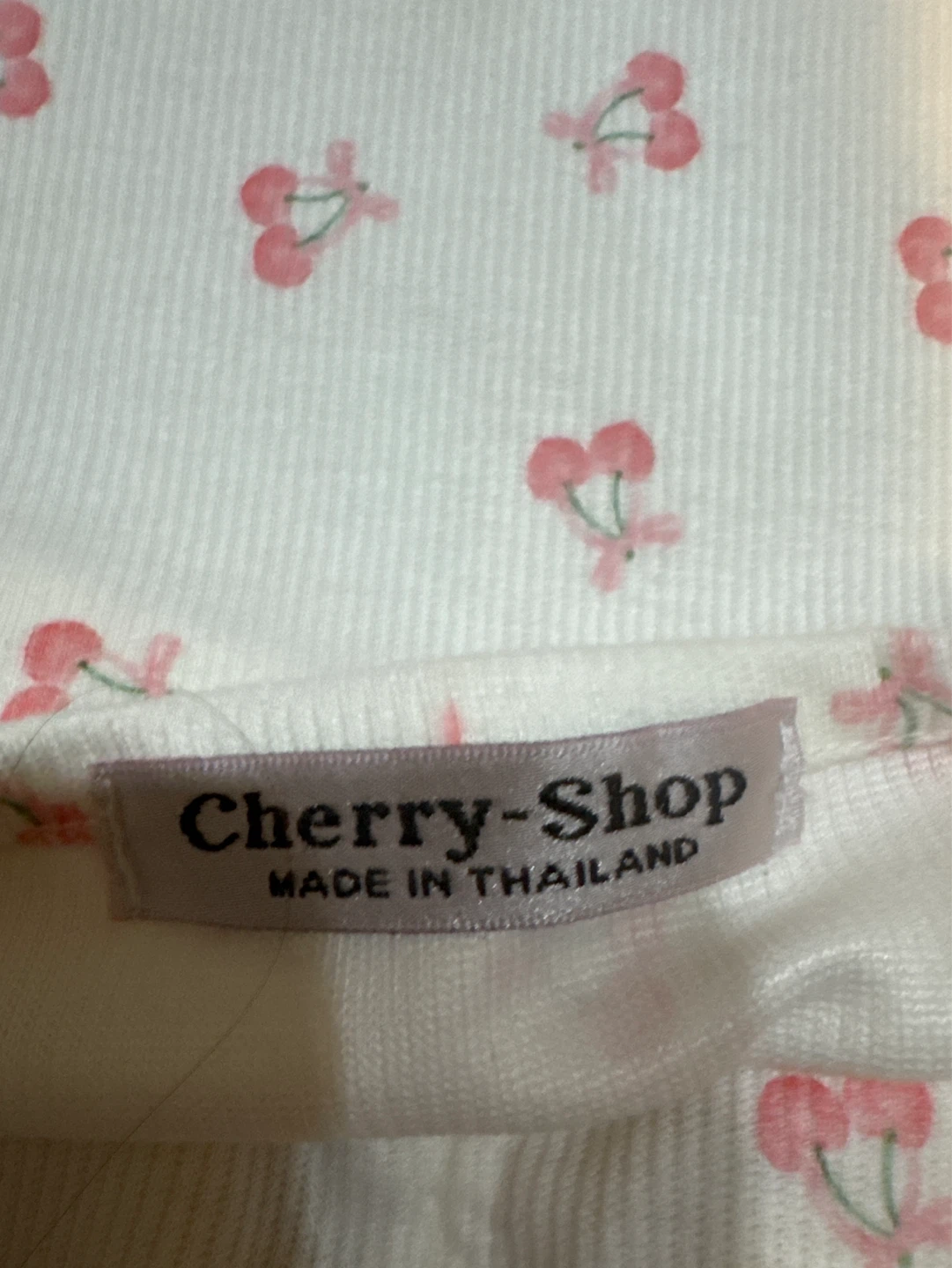 White Cherry Print Cami Top - photo 2