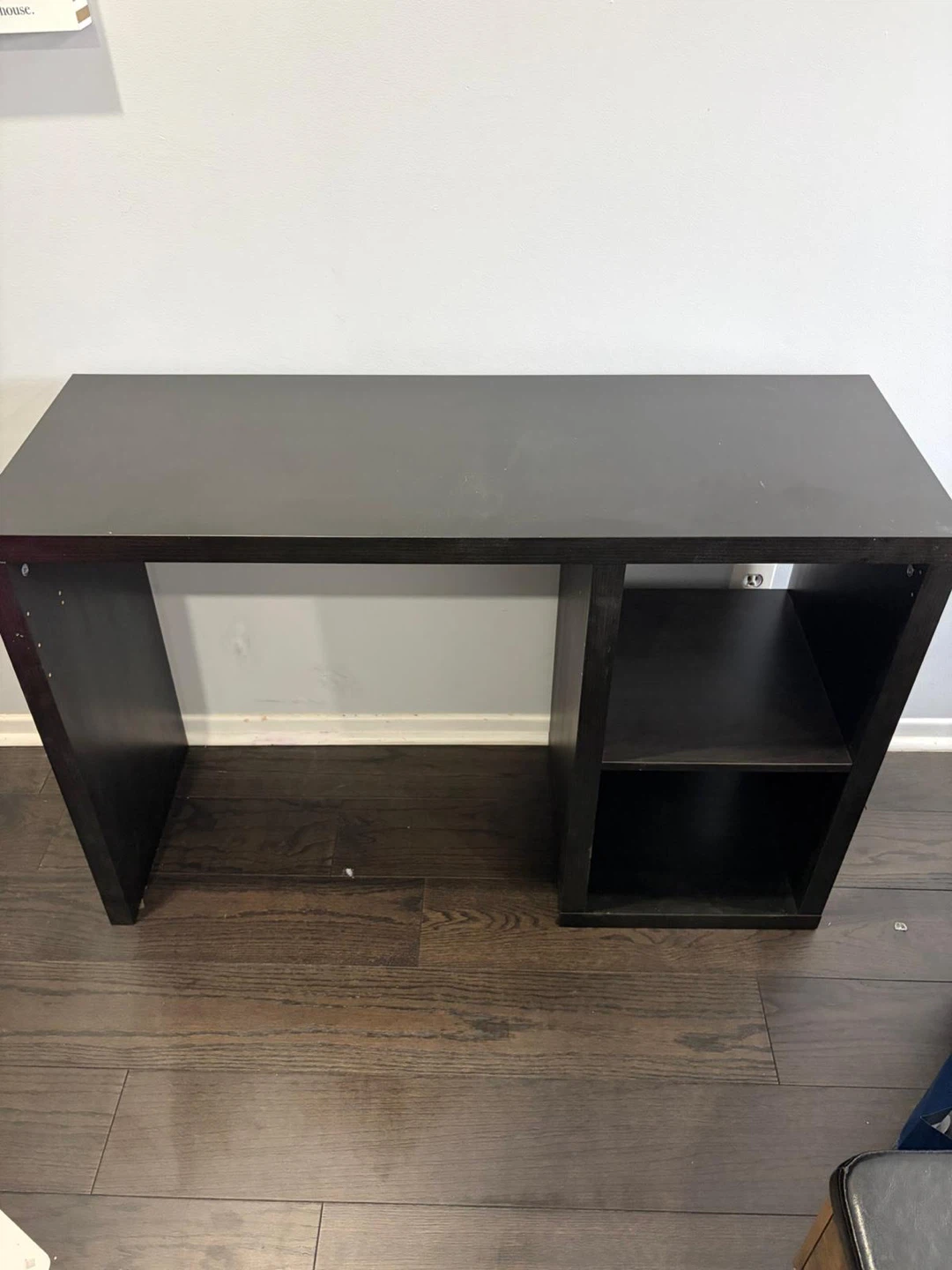 Dark Brown Desk with Shelving Unit - photo 3