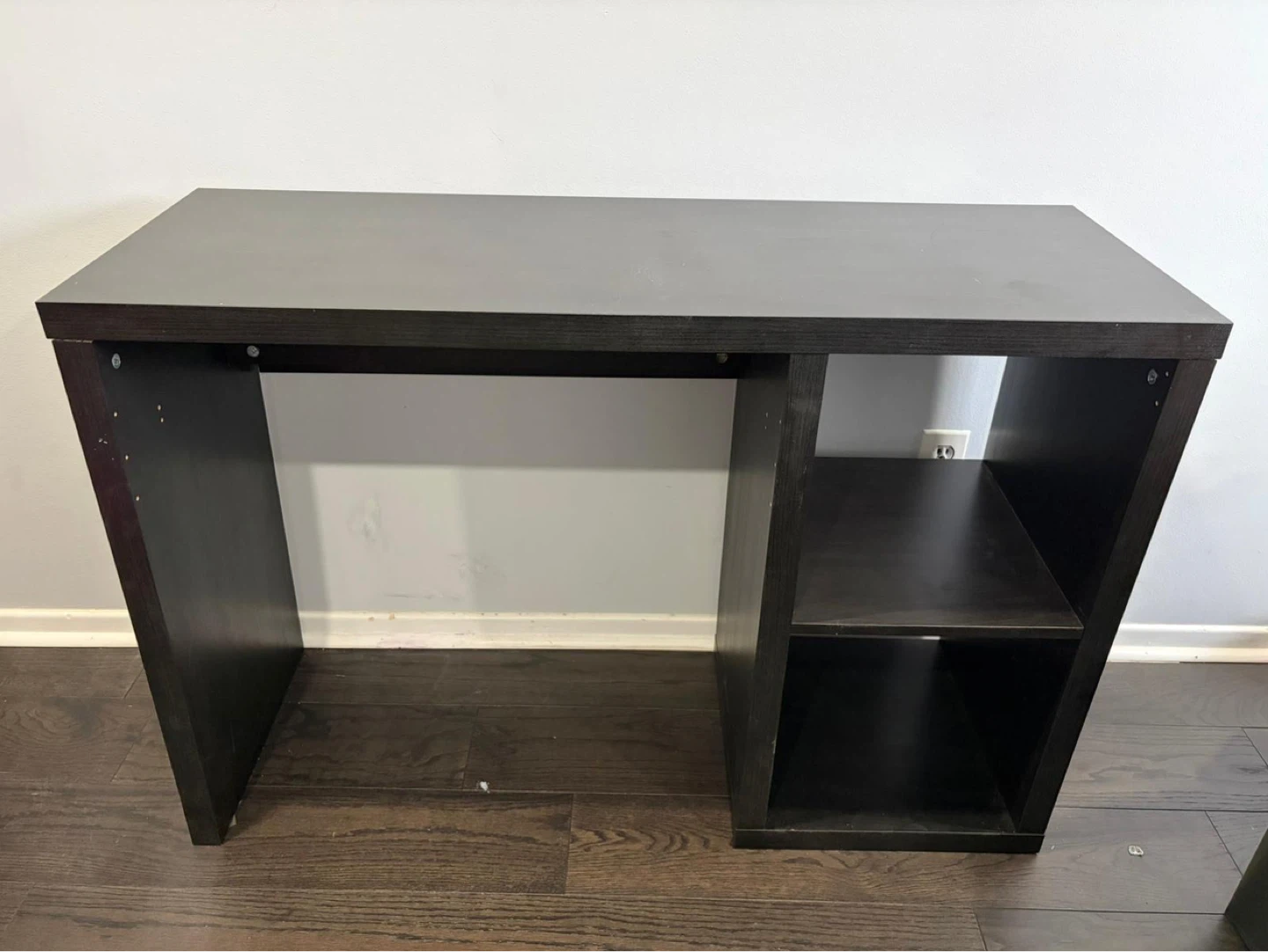 Dark Brown Desk with Shelving Unit - photo 4