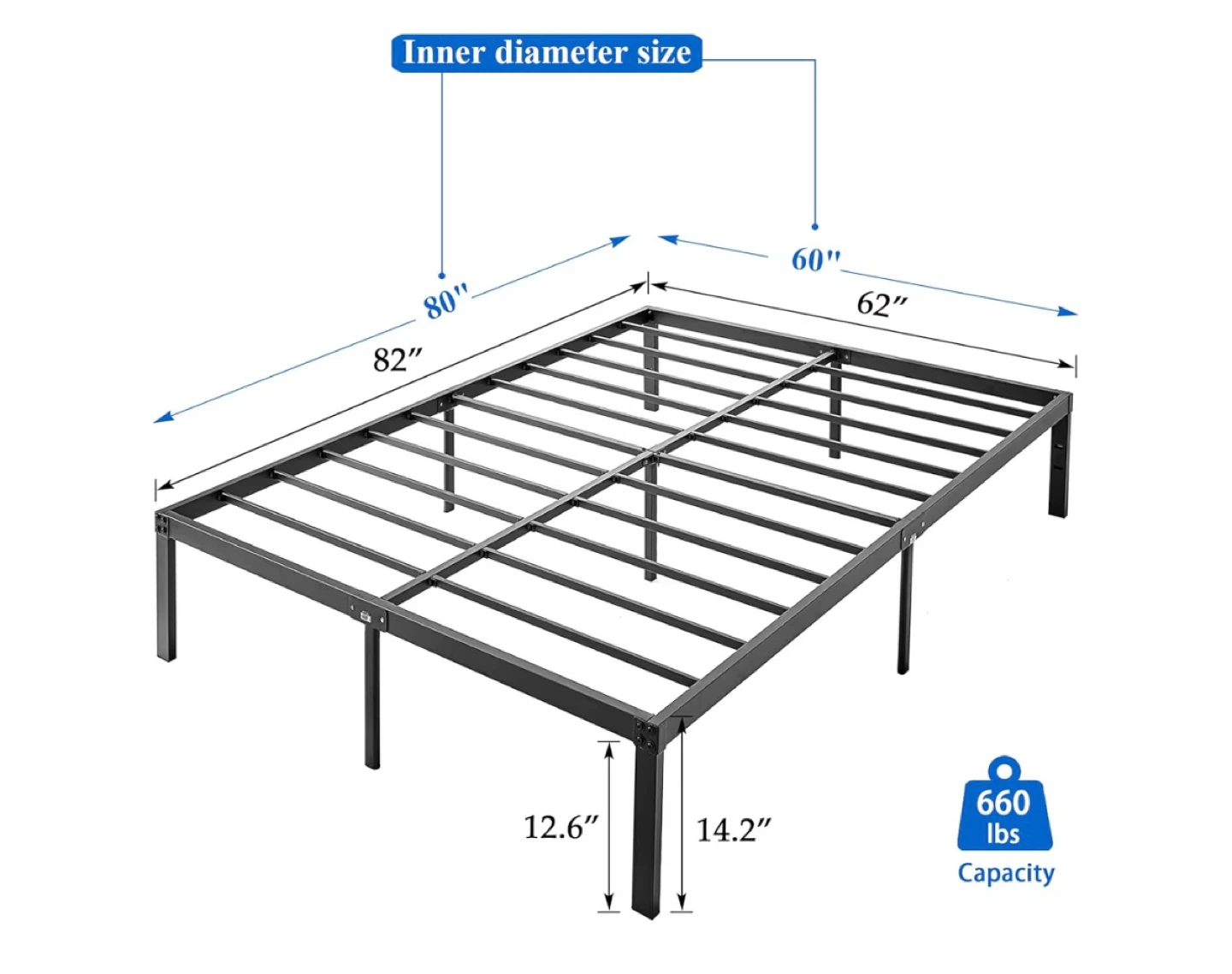 Queen Bed Setup for Sale – Mattress + Frame + Backrest - photo 4