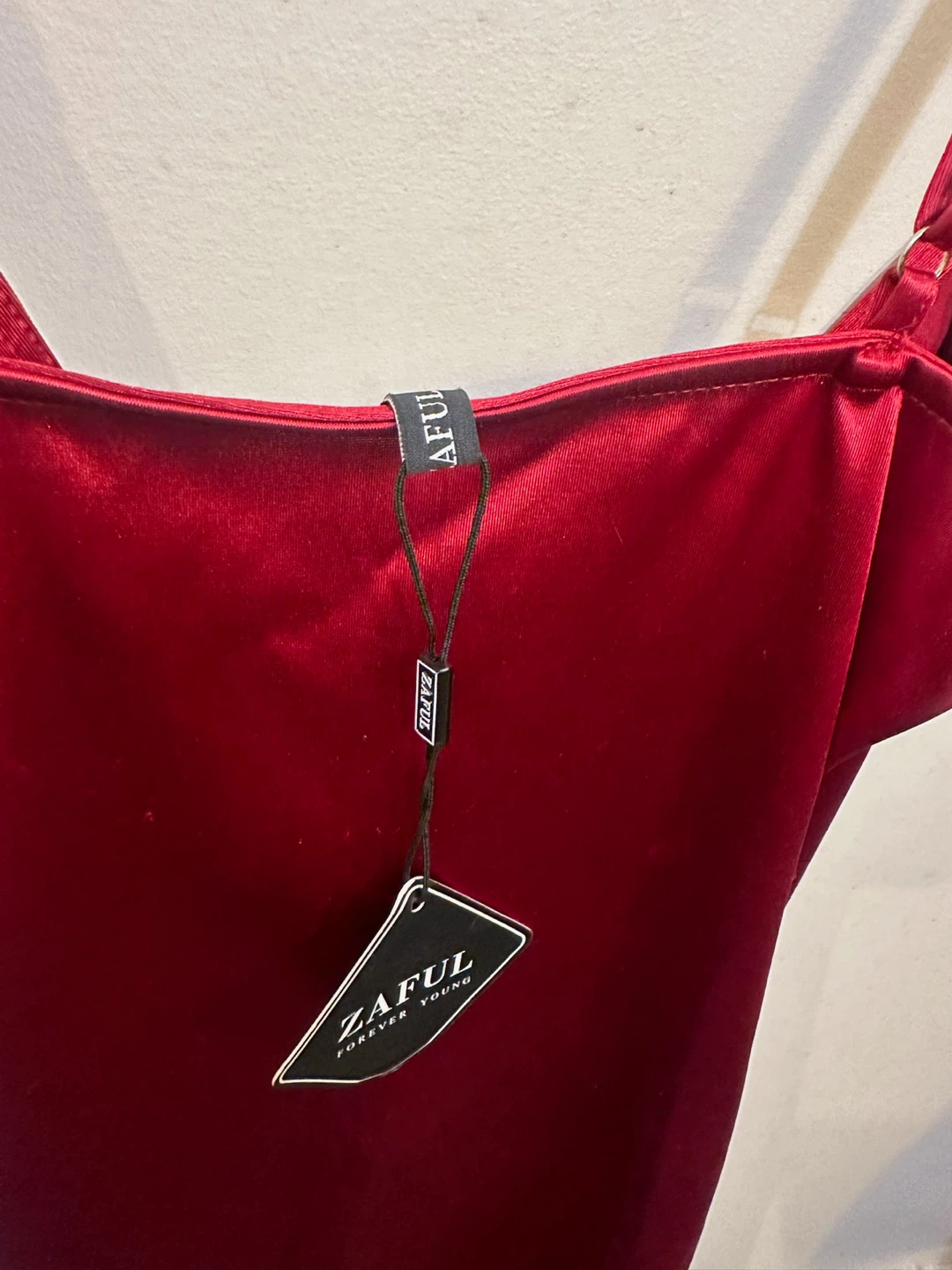 Zaful Red Satin Mini Dress NEW size 4 - photo 2