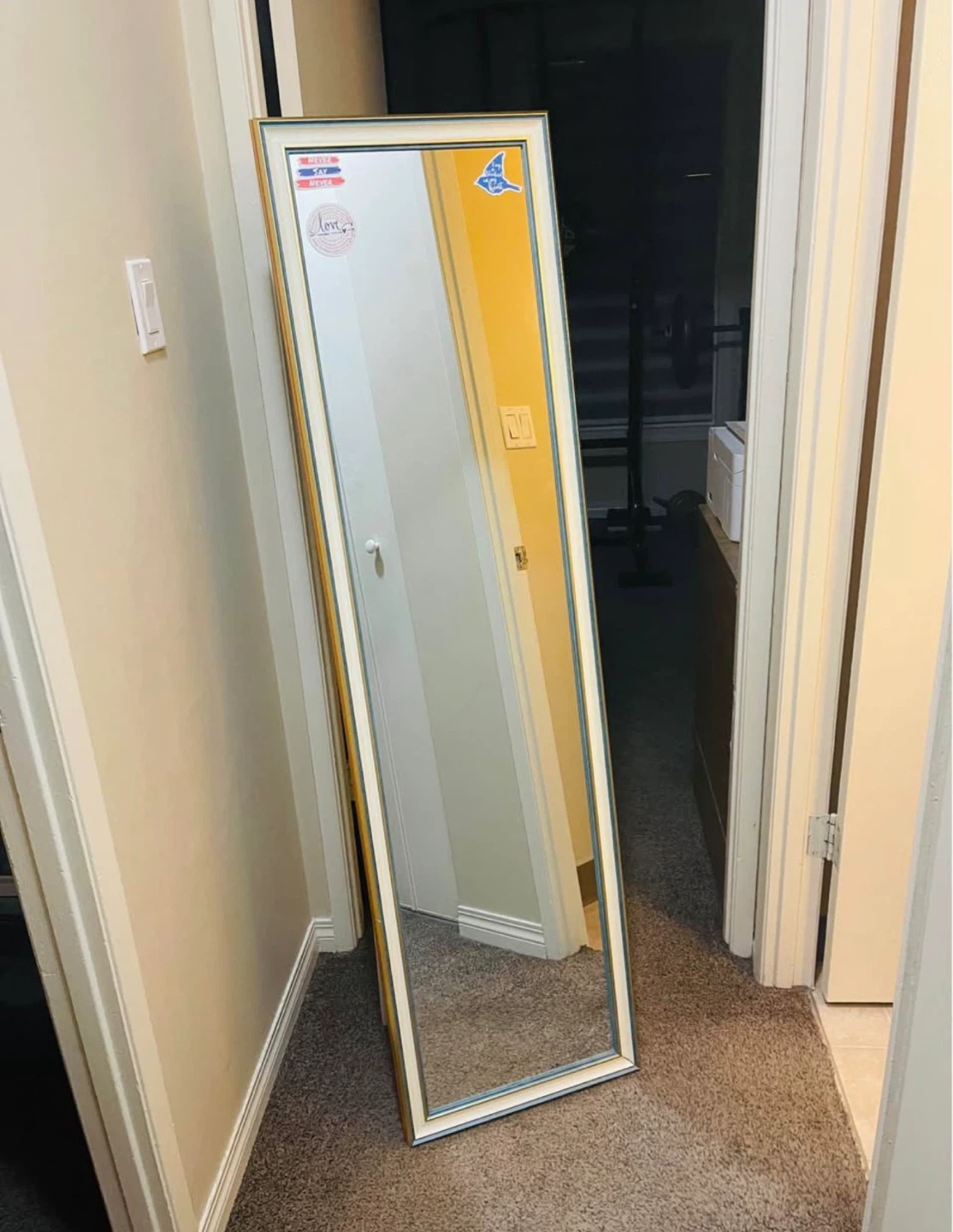 Full Length Mirror with Decorative Frame