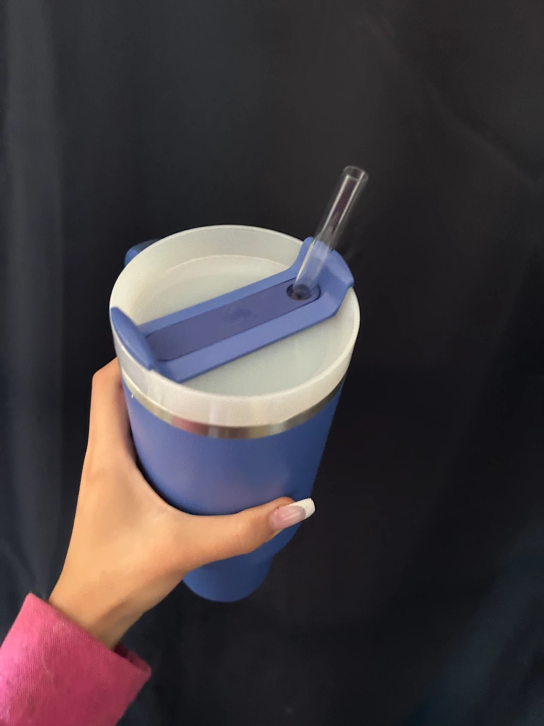 Stanley Blue Tumbler with Handle and Straw - photo 5