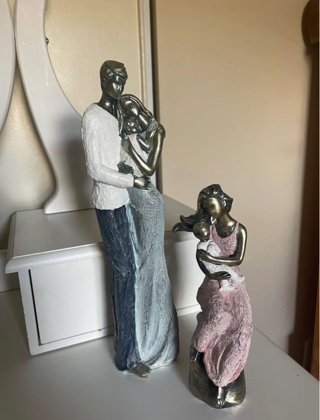 Family Figurines - Bronze and Painted