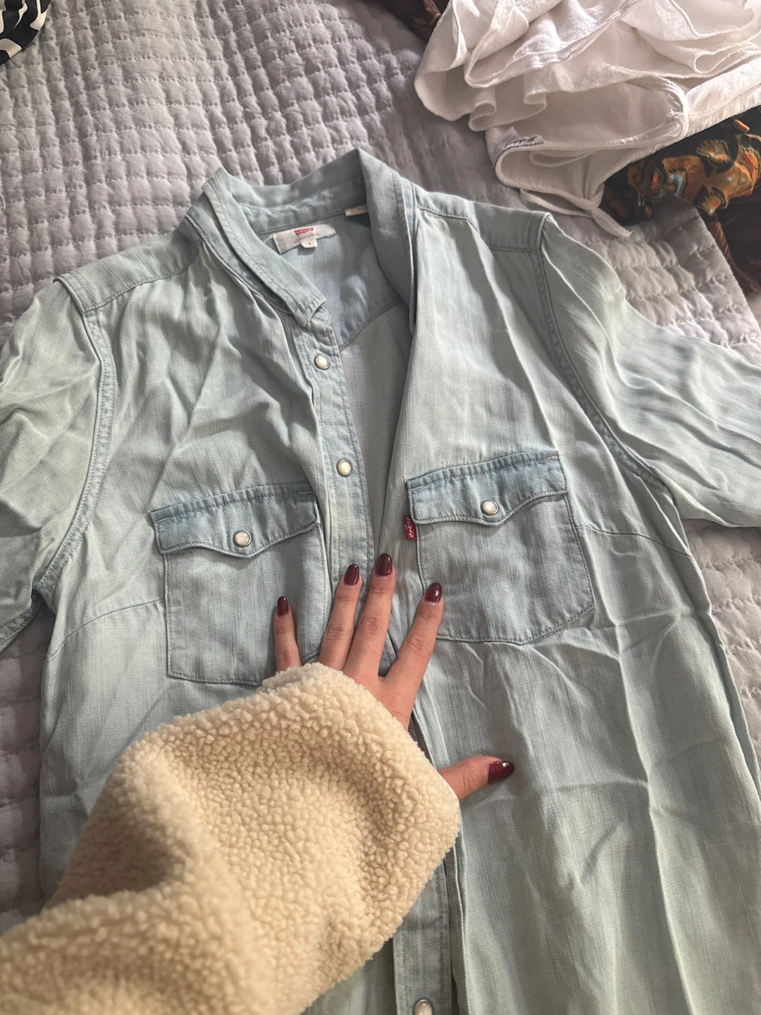 Levi's Light Wash Denim Shirt Dress