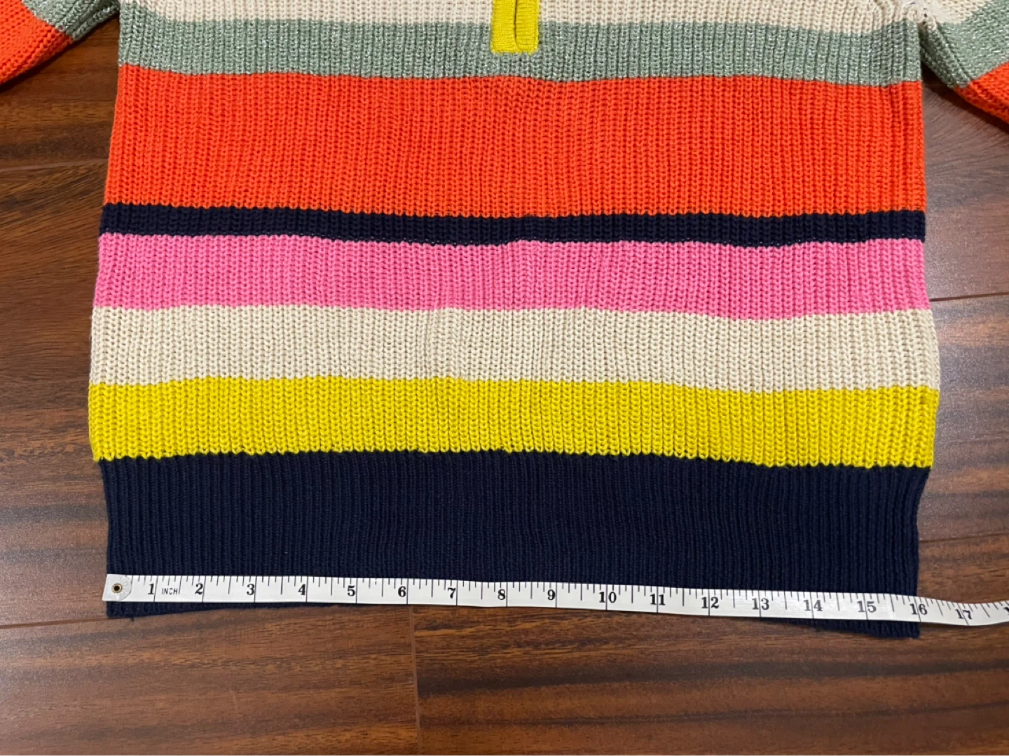 Greylin women’s medium striped half zip sweater multi - photo 5
