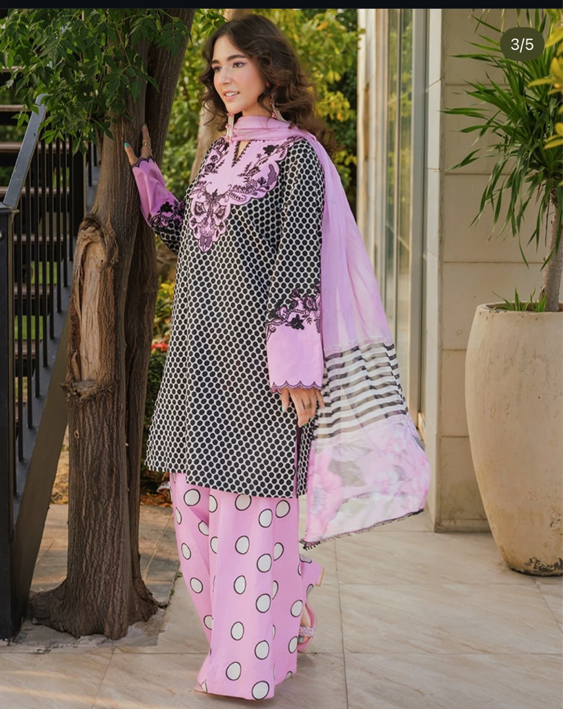 Women's 3-Piece Printed Kurti with Palazzo Pants and dupatta  🌱 - photo 4