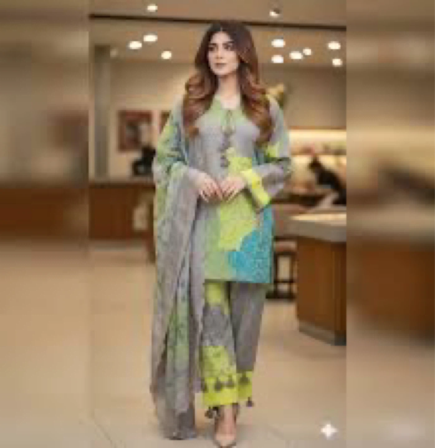 3-Piece Suit with organza dupatta 🌱