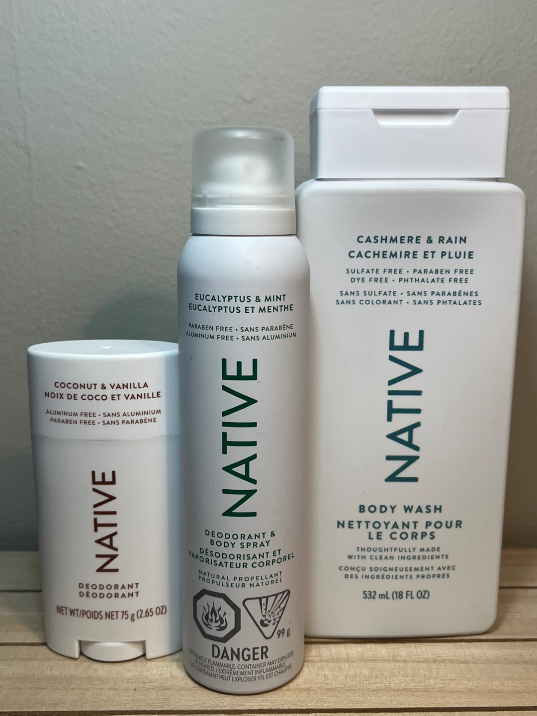 Native  Bundle - Body Wash, Deodorant Stick & Body Spray 🏆