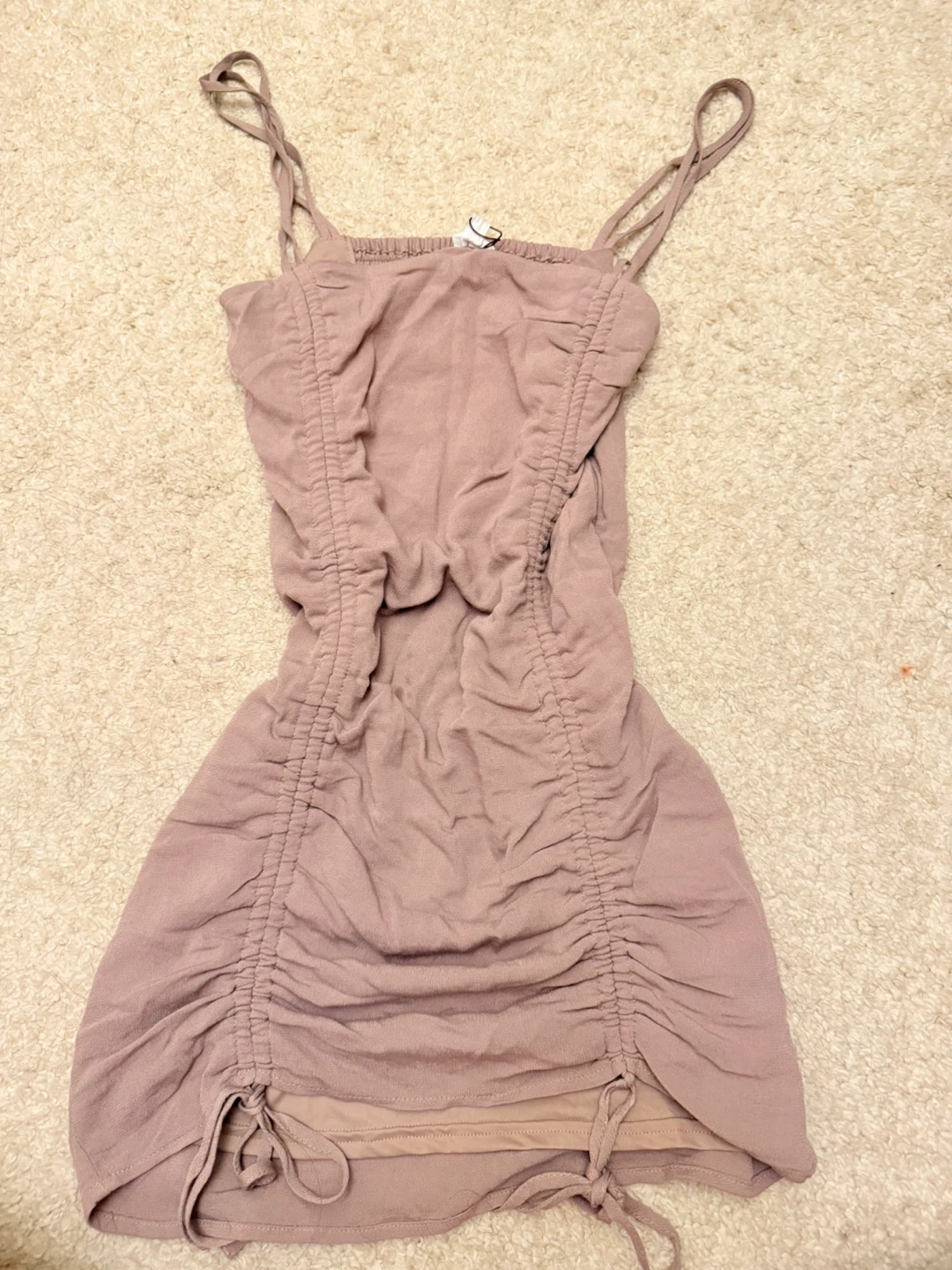 Ruched Drawstring Bodycon Dress - photo 2