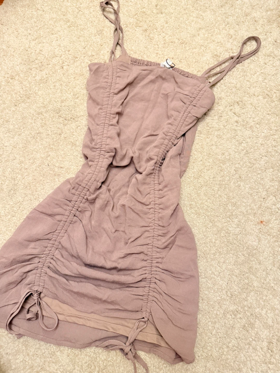 Ruched Drawstring Bodycon Dress
