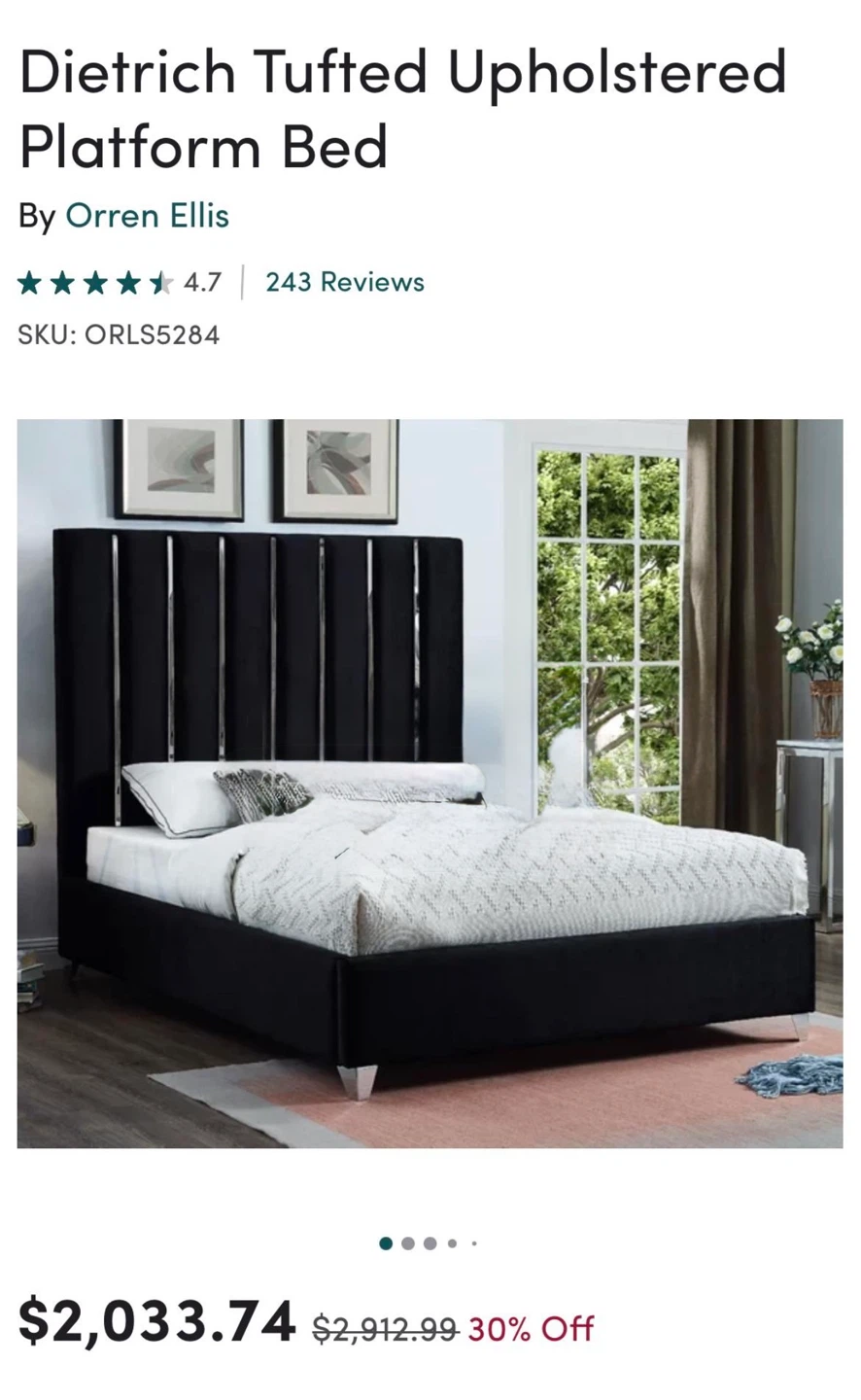 Luxury King Size Bed & Premium Mattress Designer Statement Piece - photo 3
