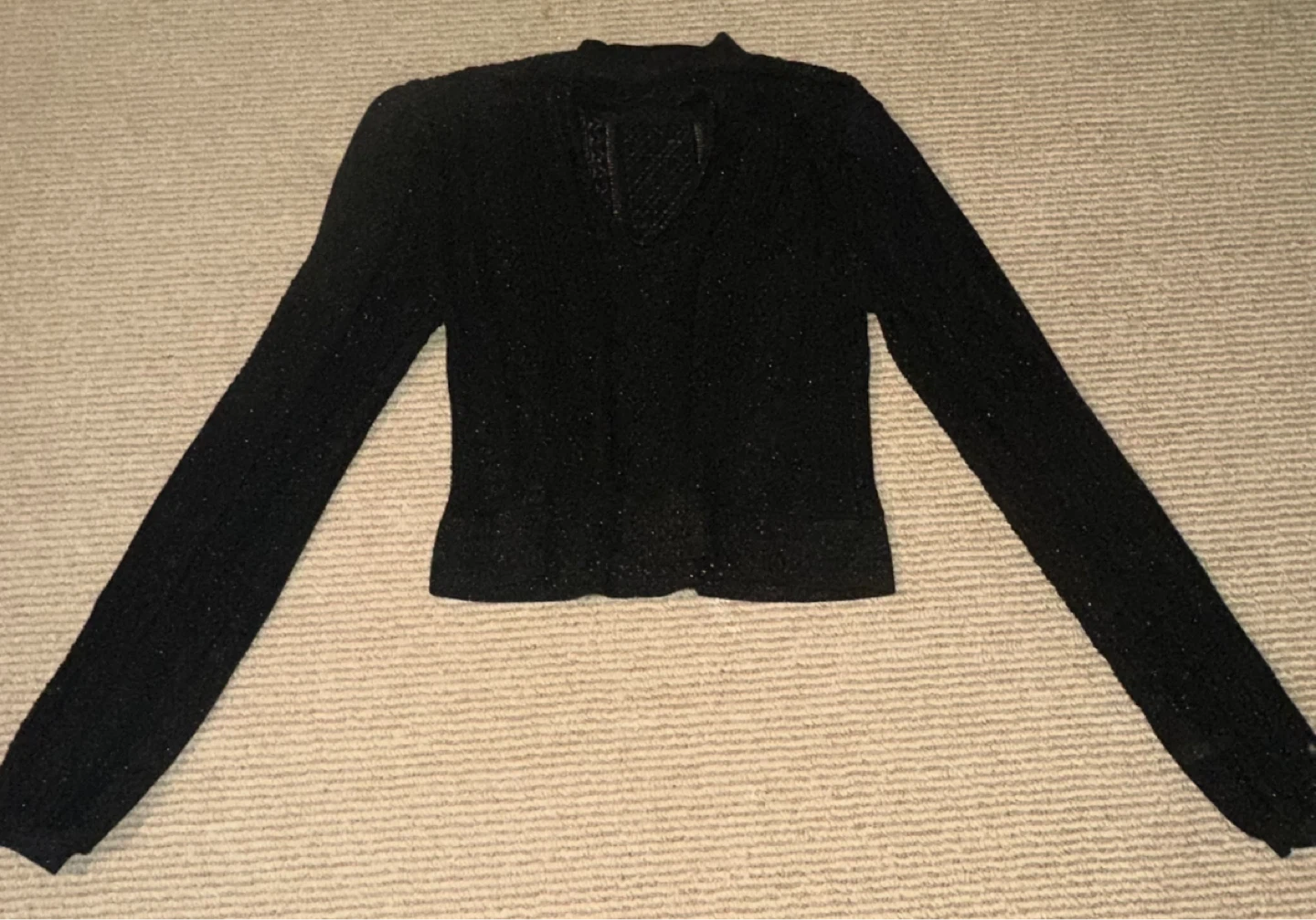 Black Sparkly Long Sleeve Top - photo 2
