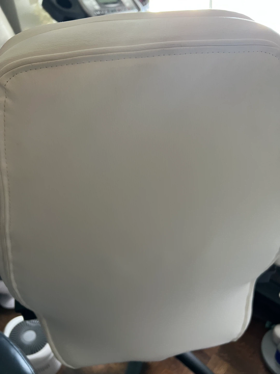 White Faux Leather Office Chair - photo 3