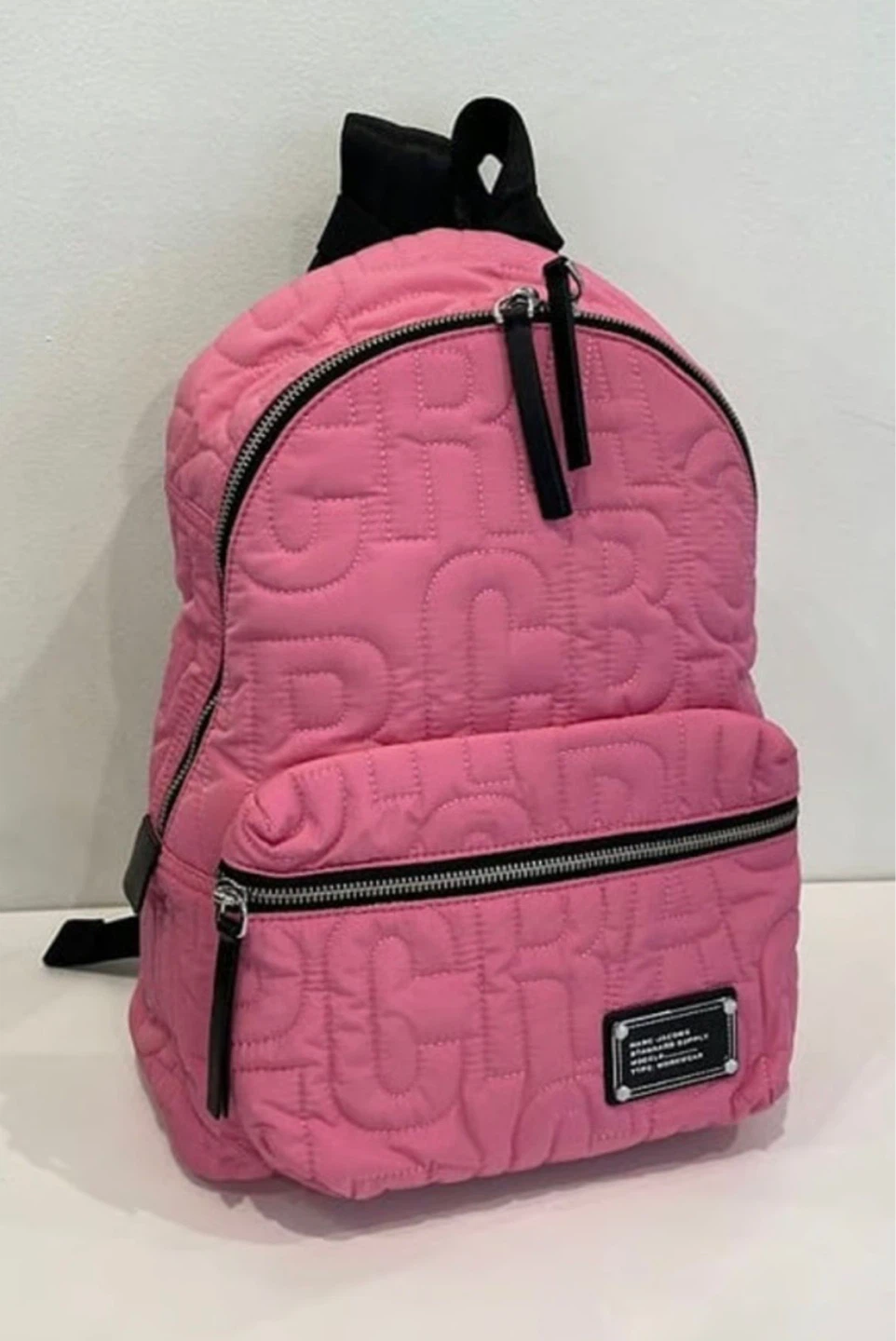 Marc Jacobs Pink Quilted Logo Backpack