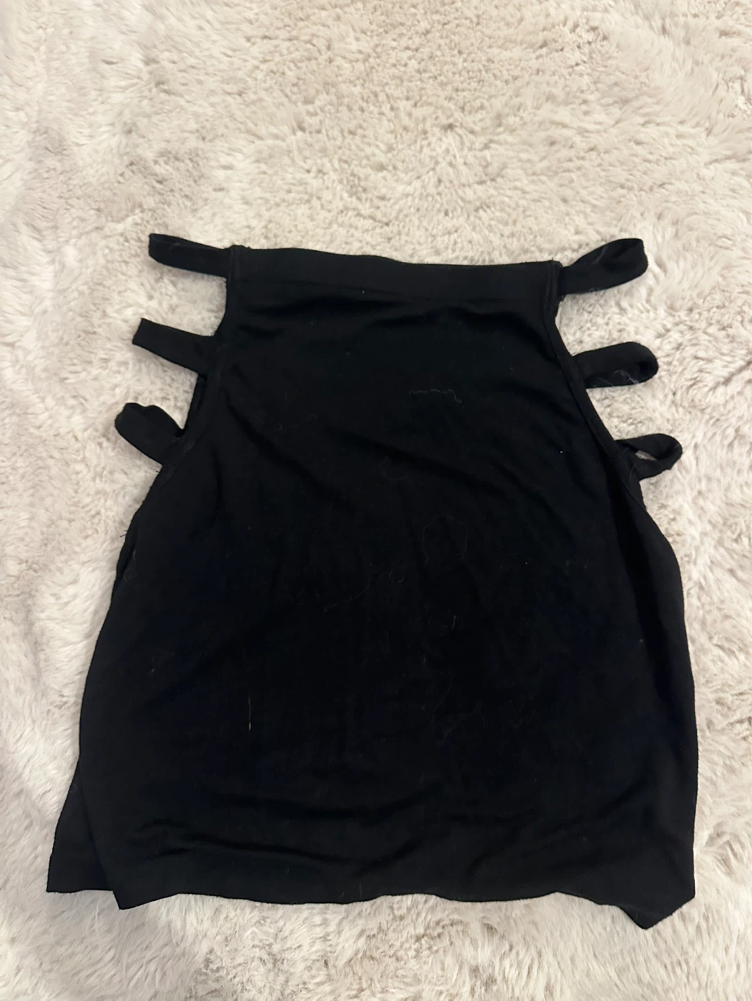Black Mini Skirt Slit Sides