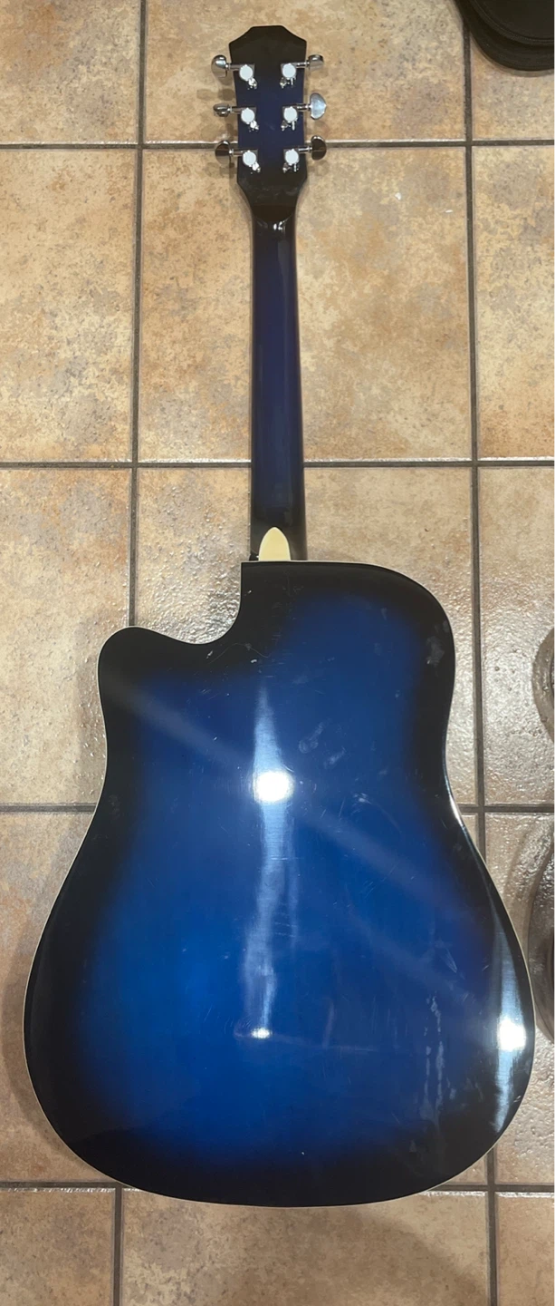 2 Acoustic Guitars for Sale Blue Like New & Brown Good Condition - photo 2