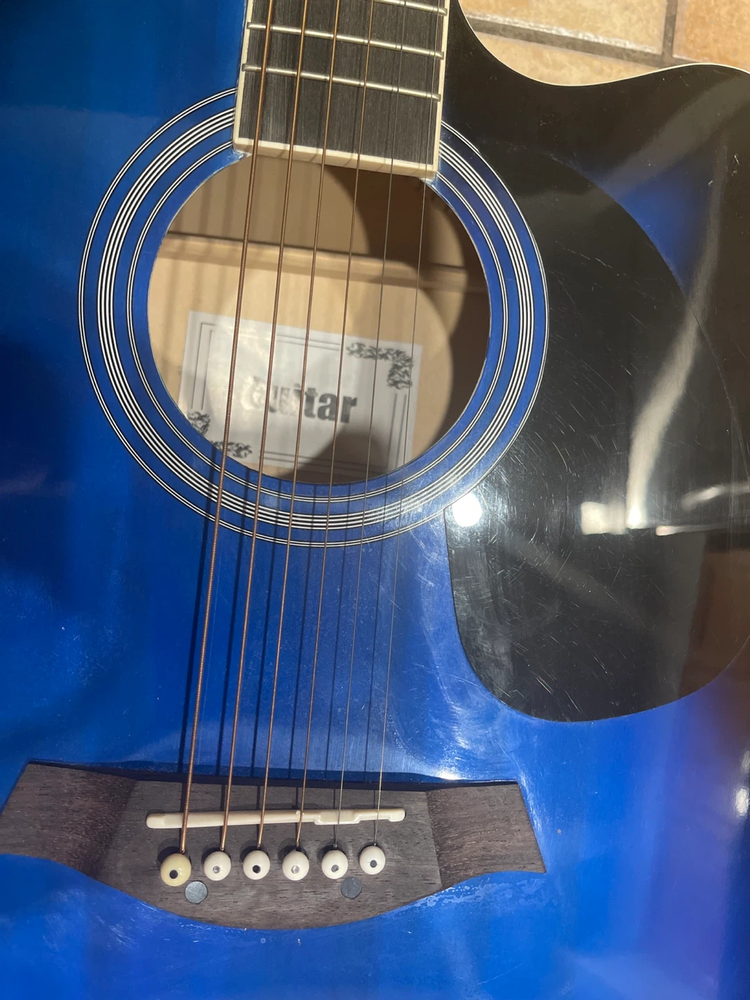 2 Acoustic Guitars for Sale Blue Like New & Brown Good Condition - photo 4