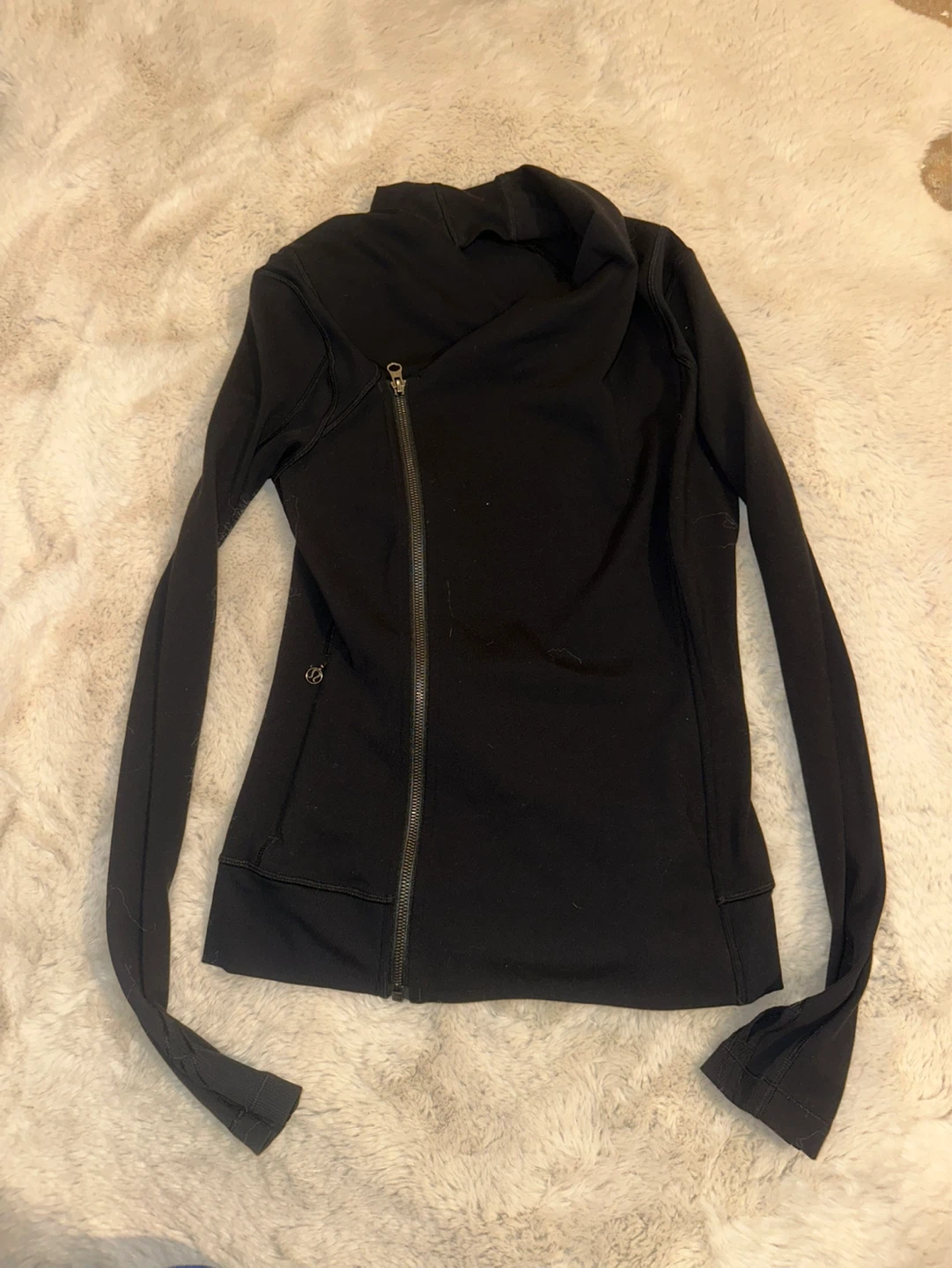 Lululemon Black Asymmetrical Zip Jacket