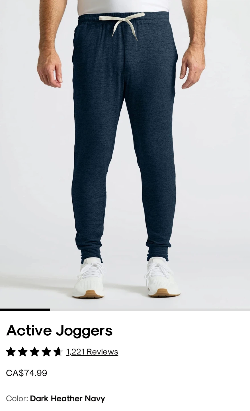 Active Joggers - Dark Heather Navy