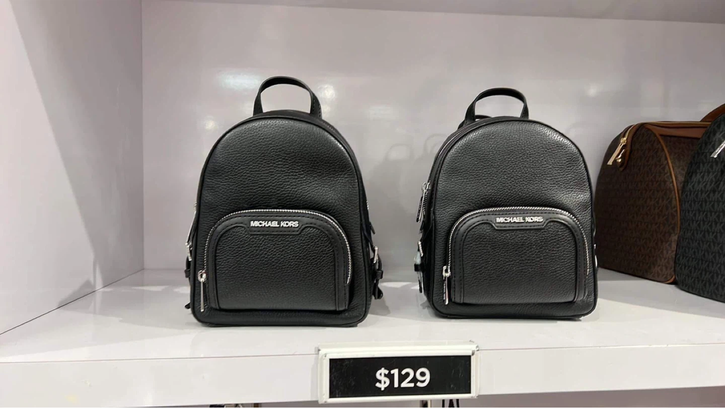 Michael Kors Black Leather Backpack