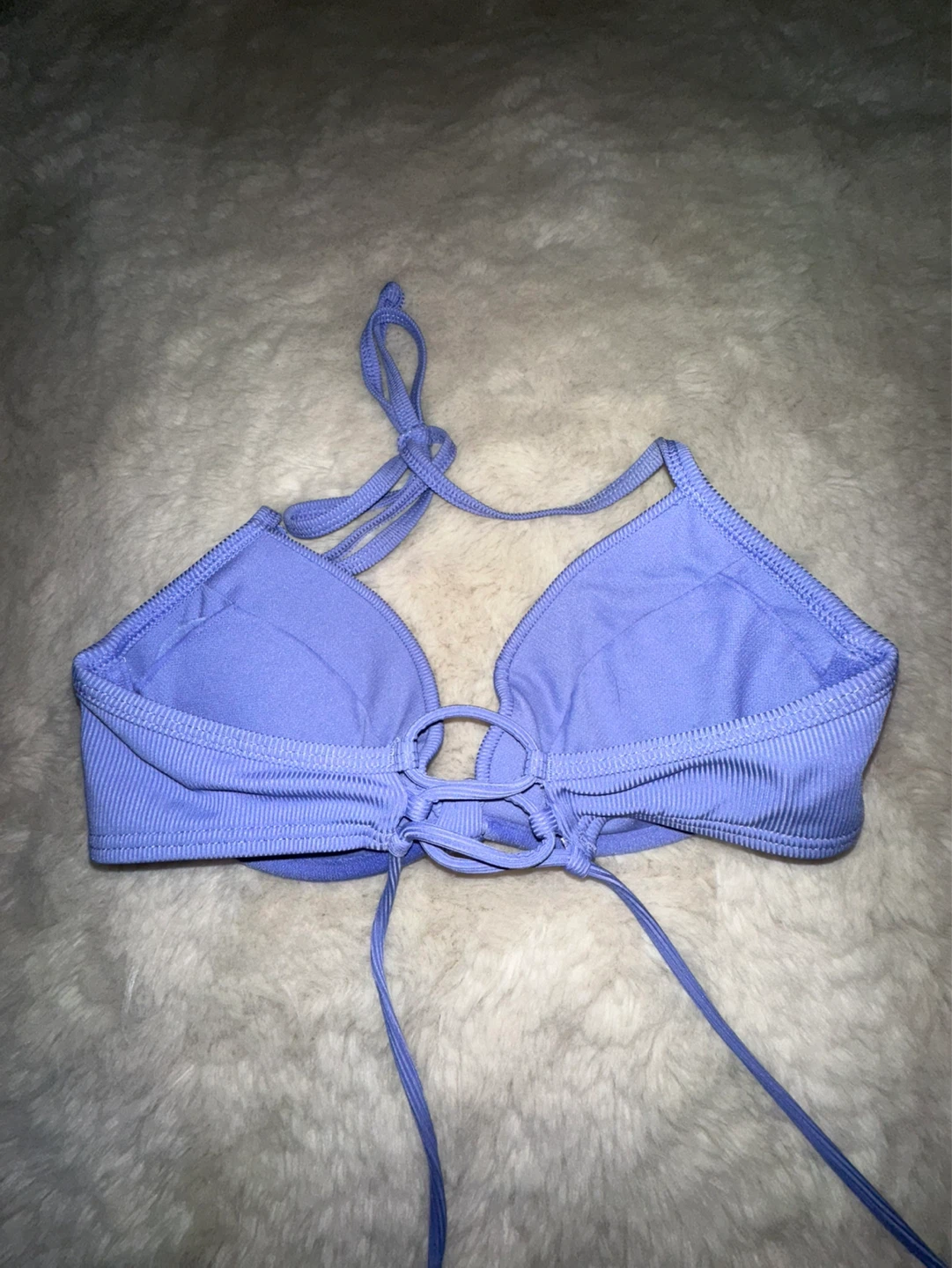 La Vien Rose Lilac Ribbed Bikini Top - photo 2