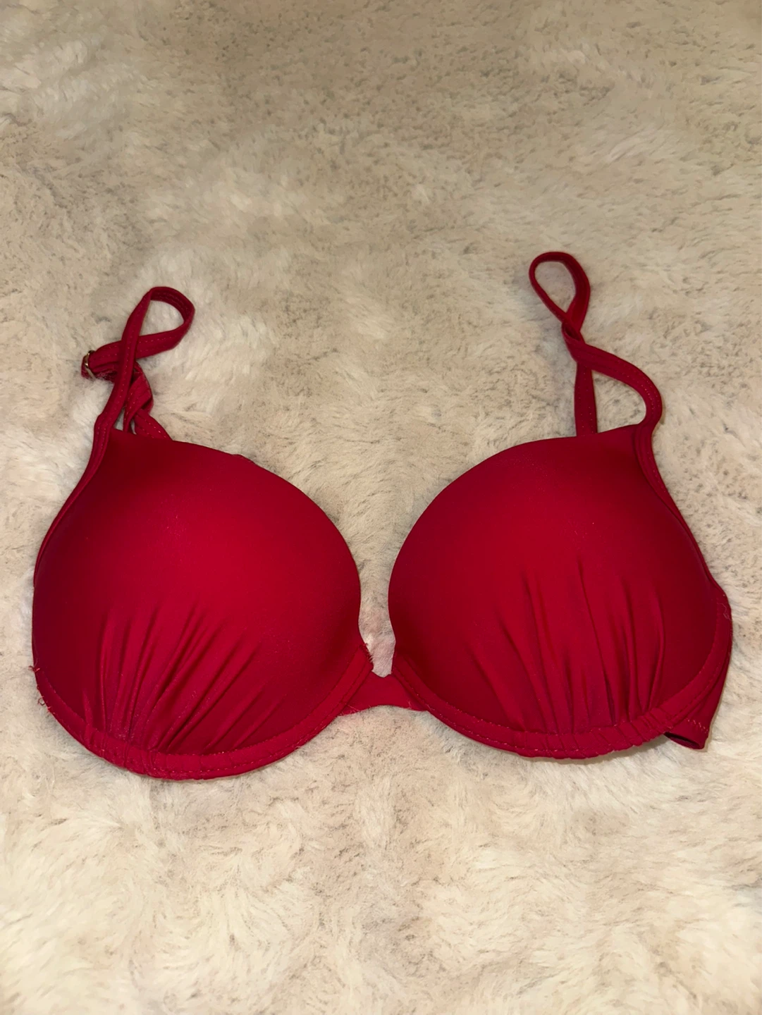 Red Push-Up Bikini Top