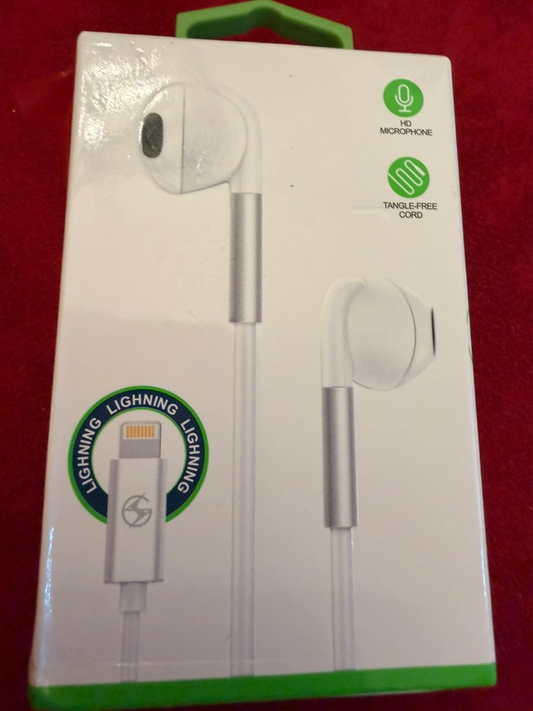 White Stereo Earphones with Lightning Connector