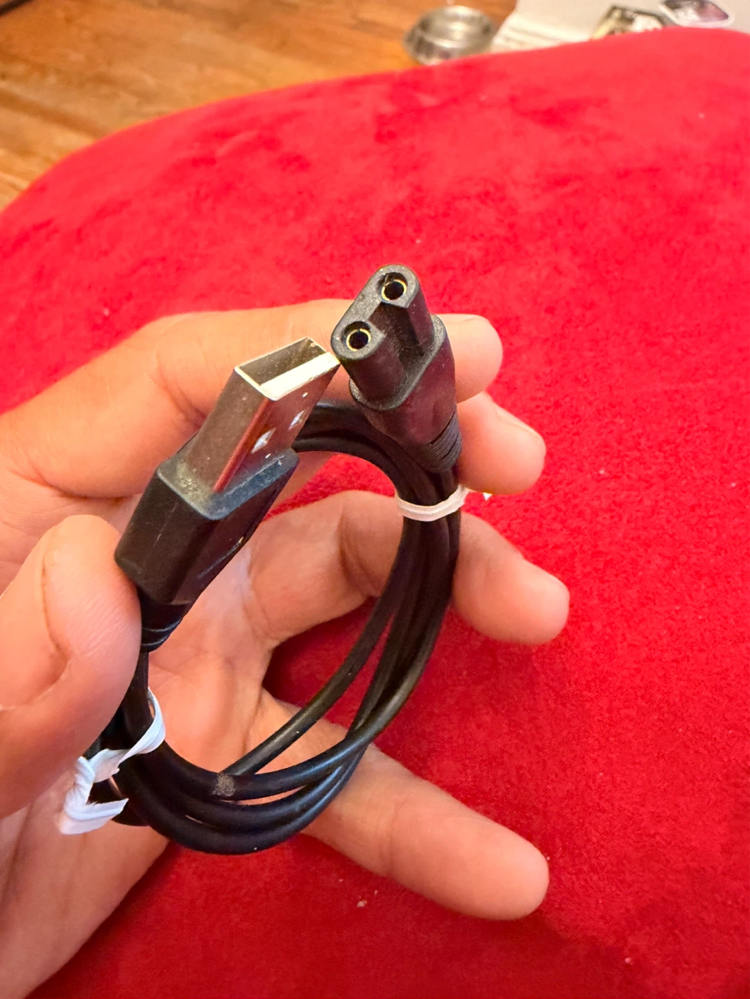 USB to 2-Prong Power Cable