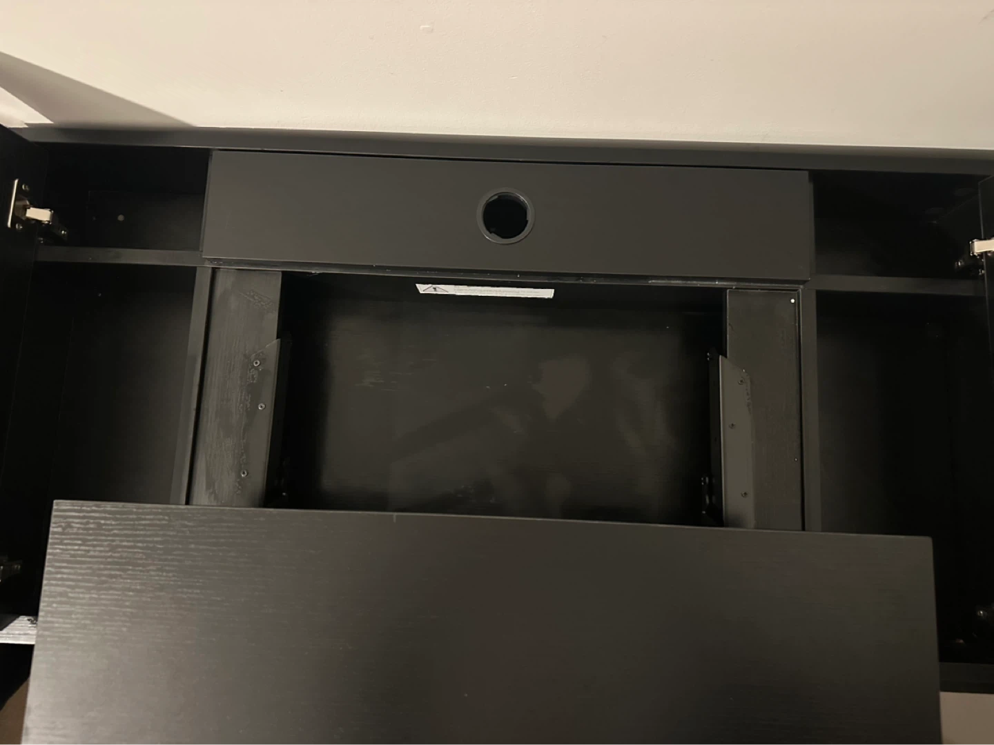 Black Desk with Flip-Up Top and Storage - photo 5