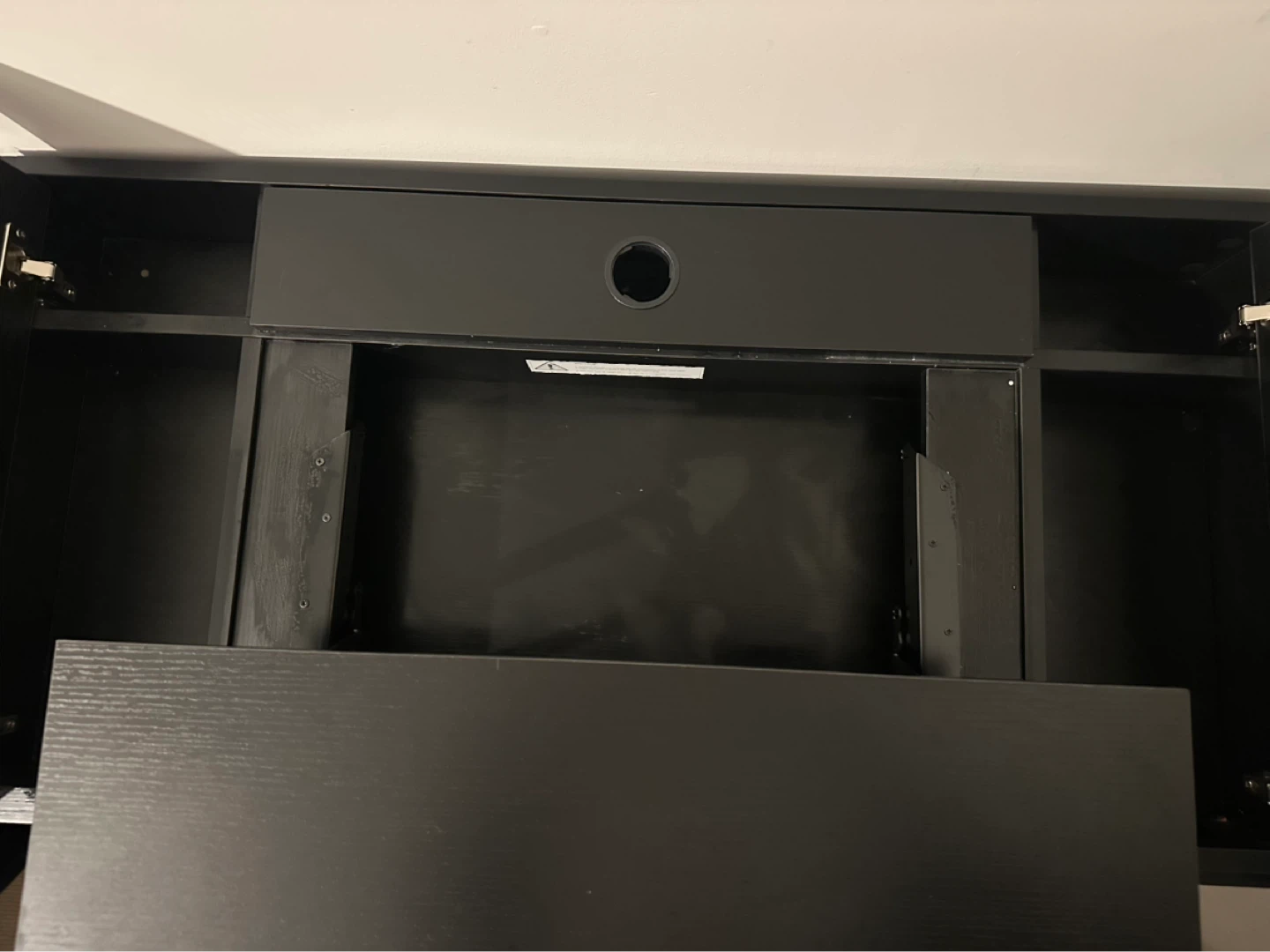 Black Desk with Flip-Up Top and Storage - photo 4