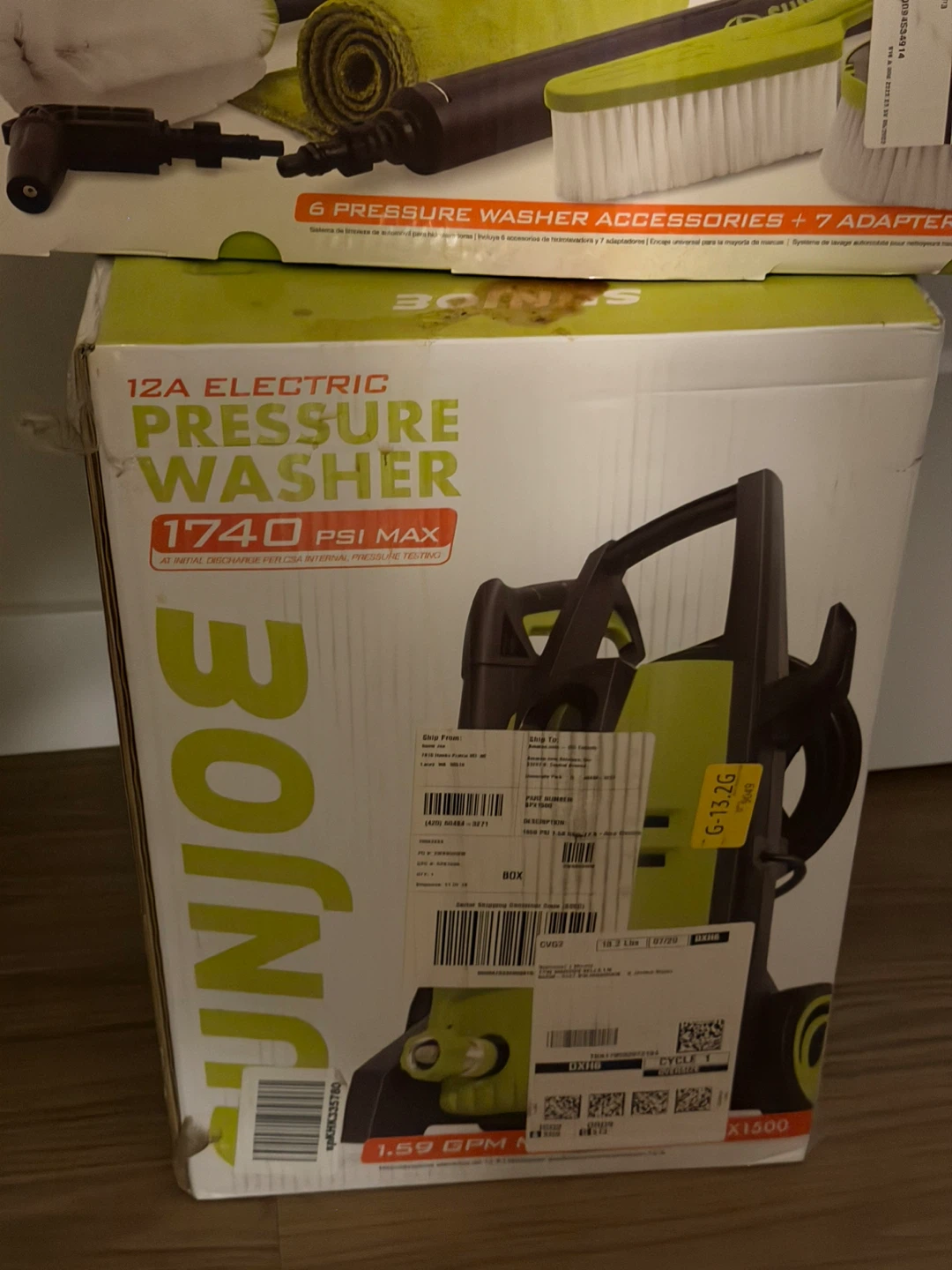 Sun Joe 12A Electric Pressure Washer 1740 PSI Max - photo 2