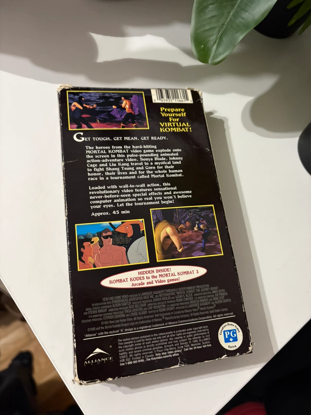 Mortal Kombat animated VHS tape midway sega nintendo - photo 2