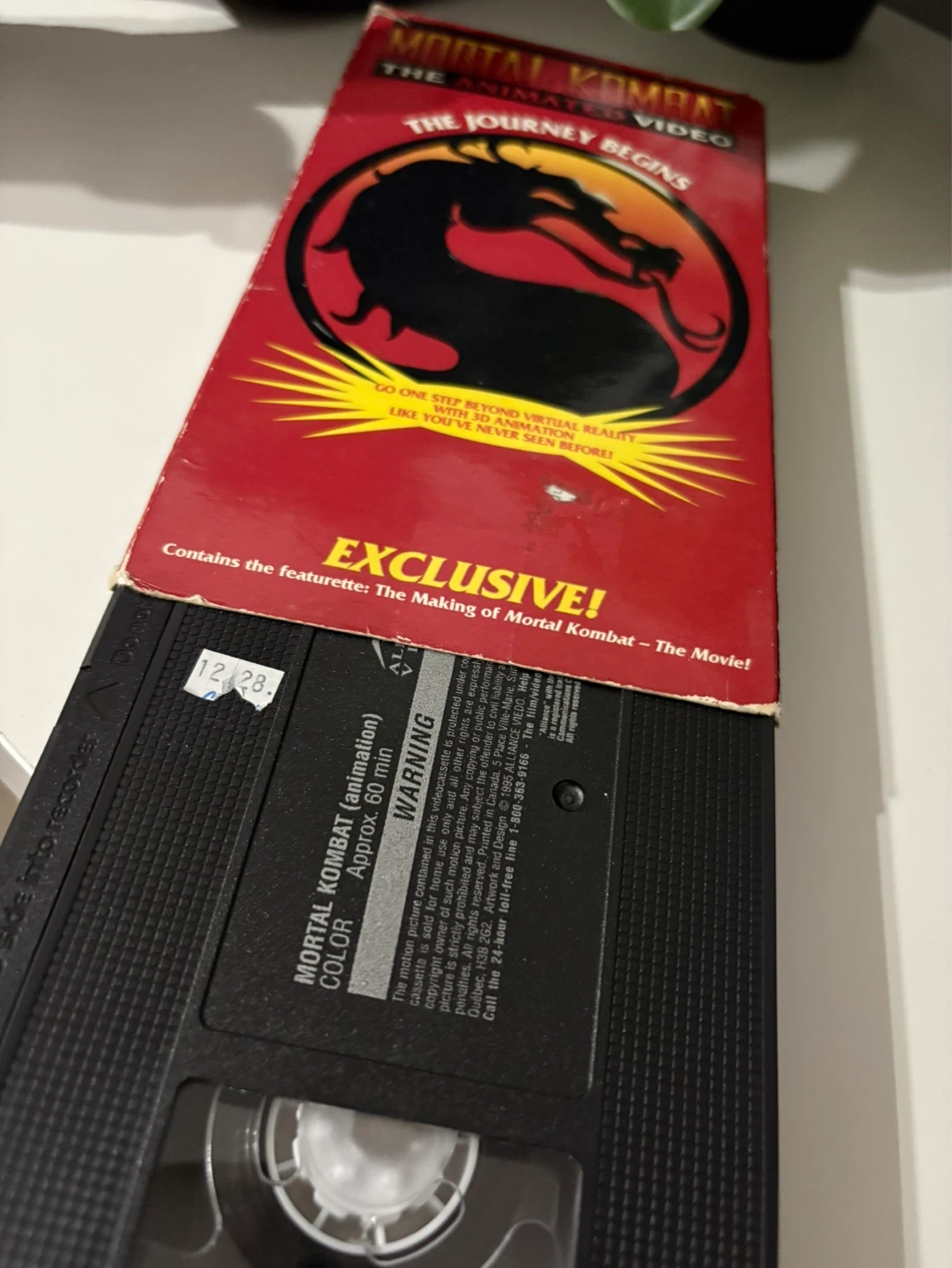 Mortal Kombat animated VHS tape midway sega nintendo - photo 3