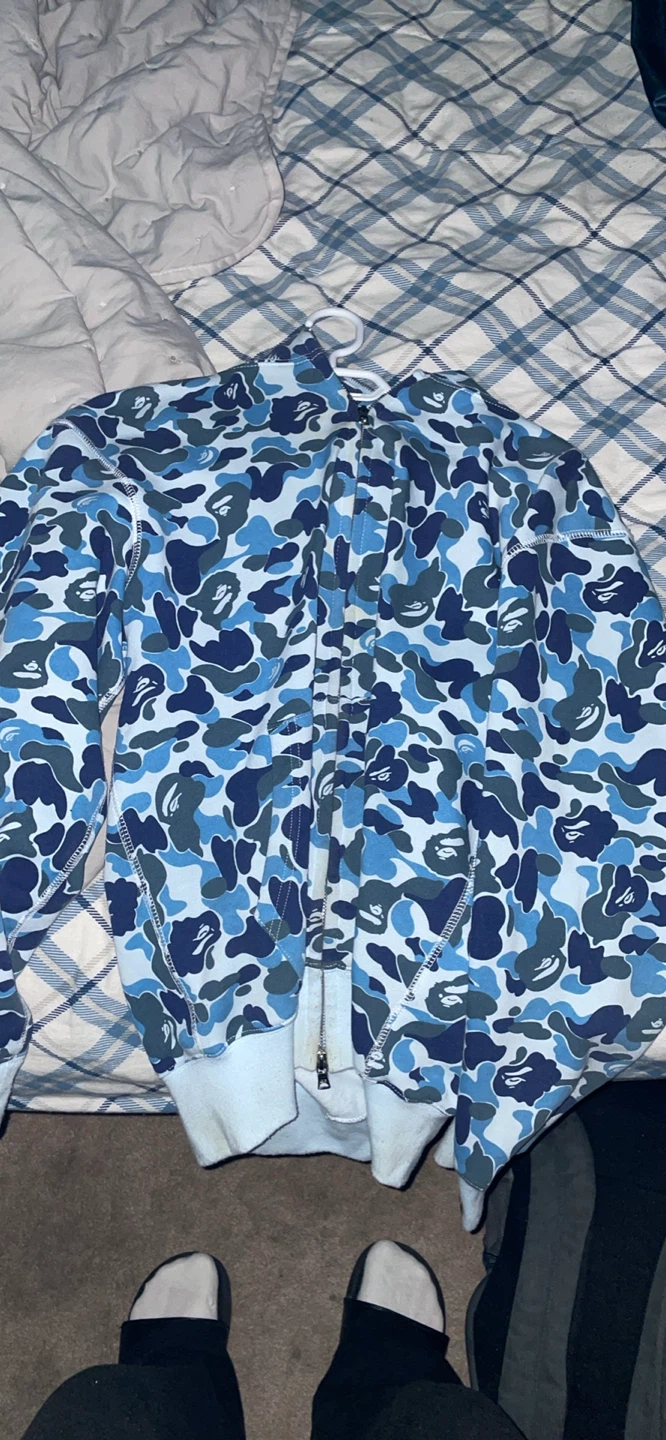 BAPE Full Zip Hoodie - Blue Camo