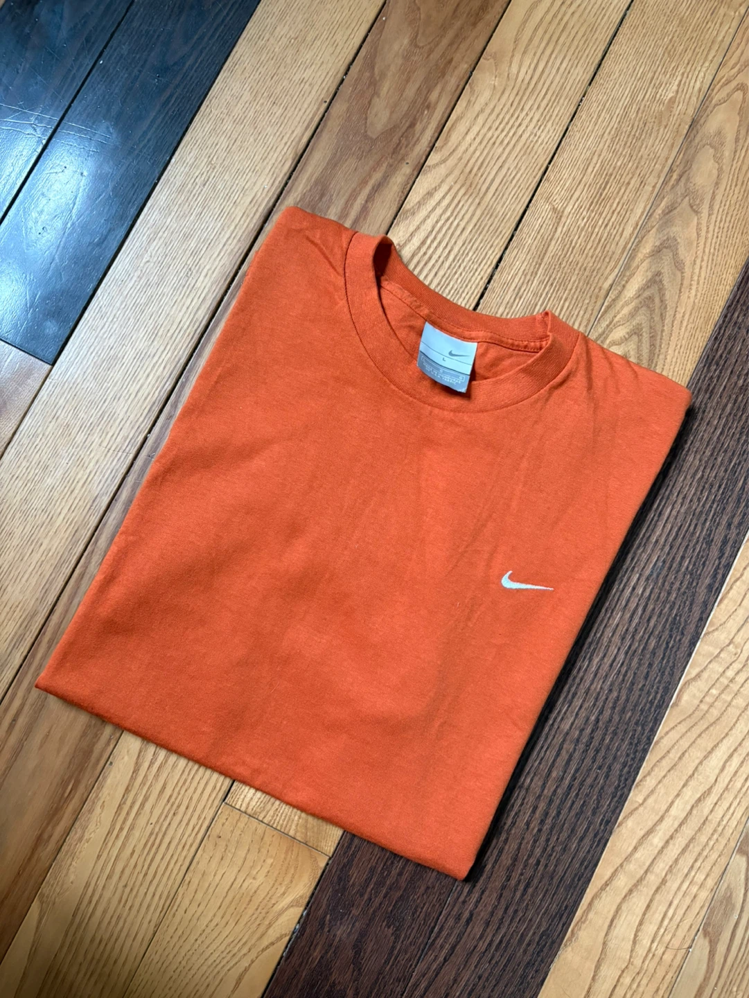 Vintage Nike y2k mini swoosh tee L orange