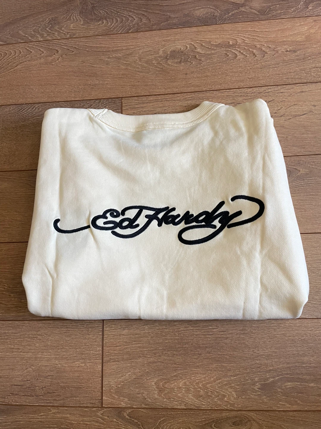 Ed Hardy Cream Graphic Sweatshirt - Size L - photo 3