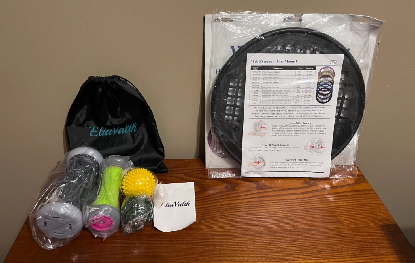 MASSAGE ROLLER SET & WEB HAND EXERCISER