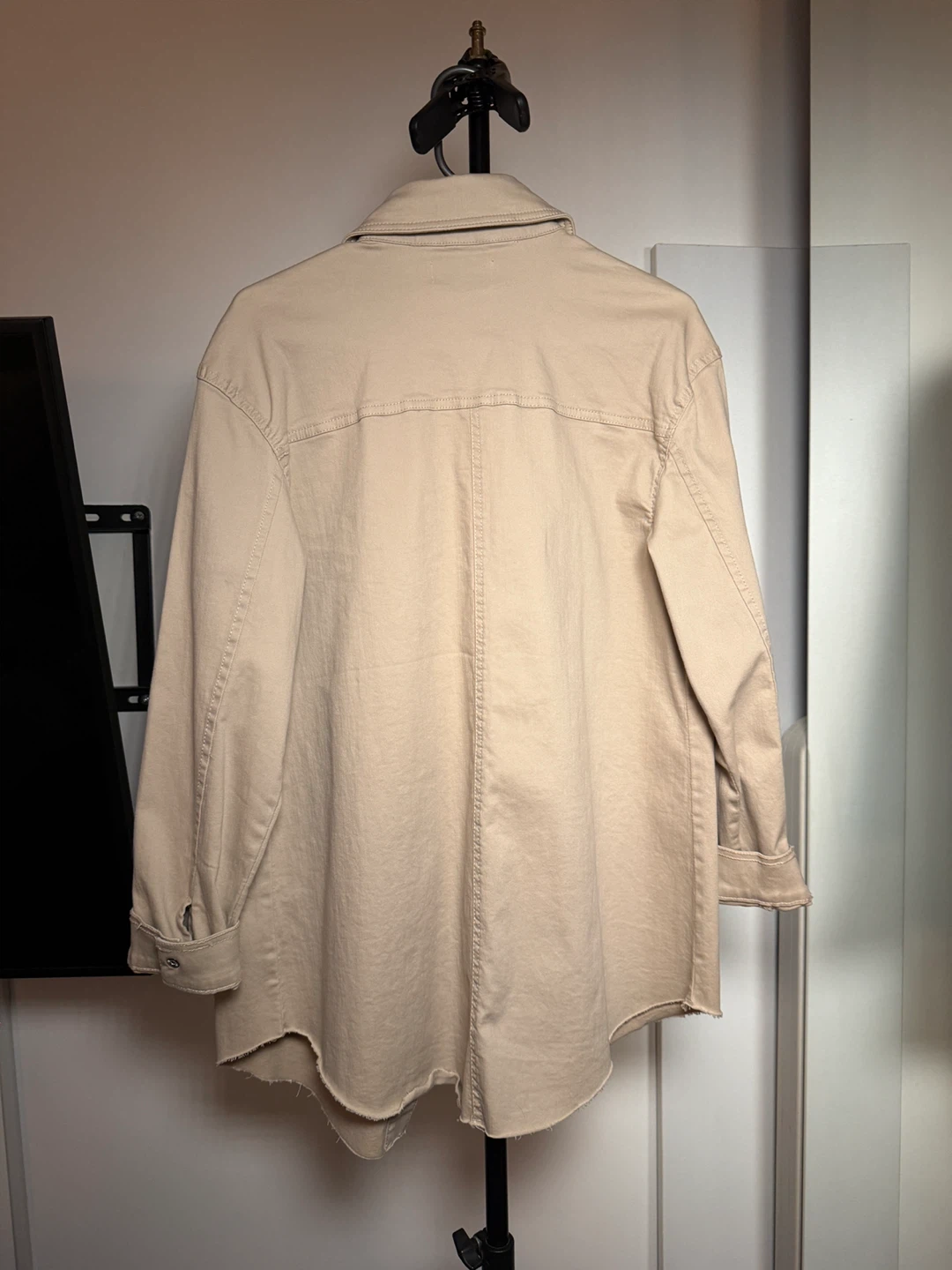 Suzy Beige Oversized Utility Shirt Jacket - photo 2