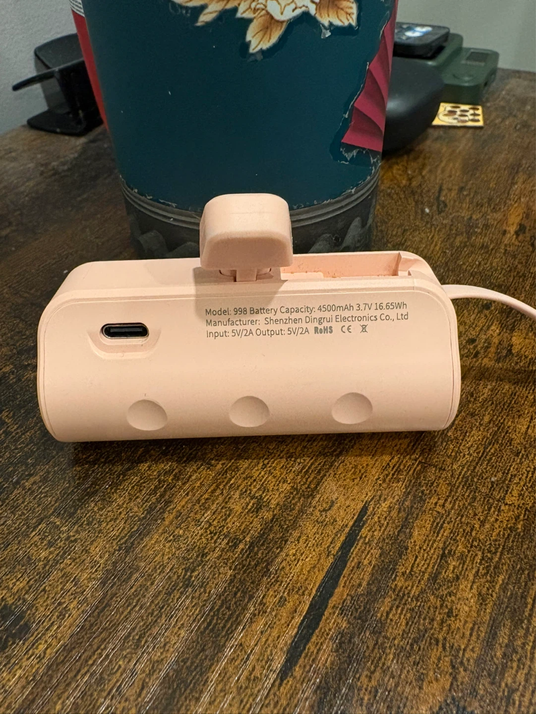Pink Portable Charger Power Bank 4500mAh - photo 3