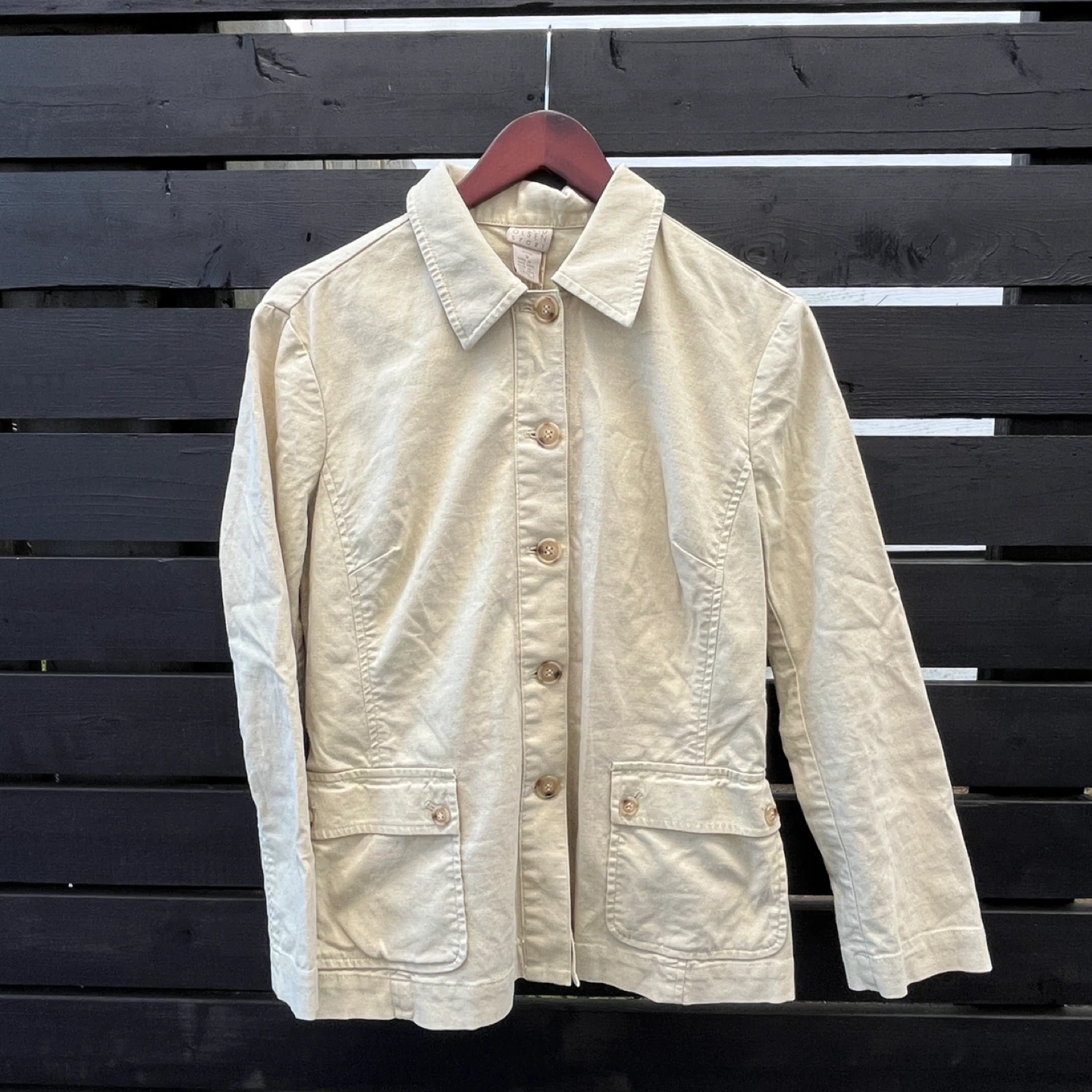 Beige Cotton Shacket
