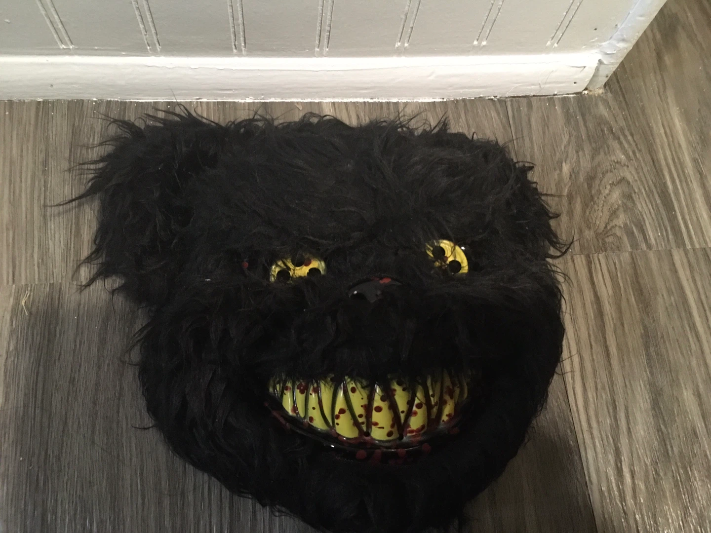 Scary Black Furry Bear Mask