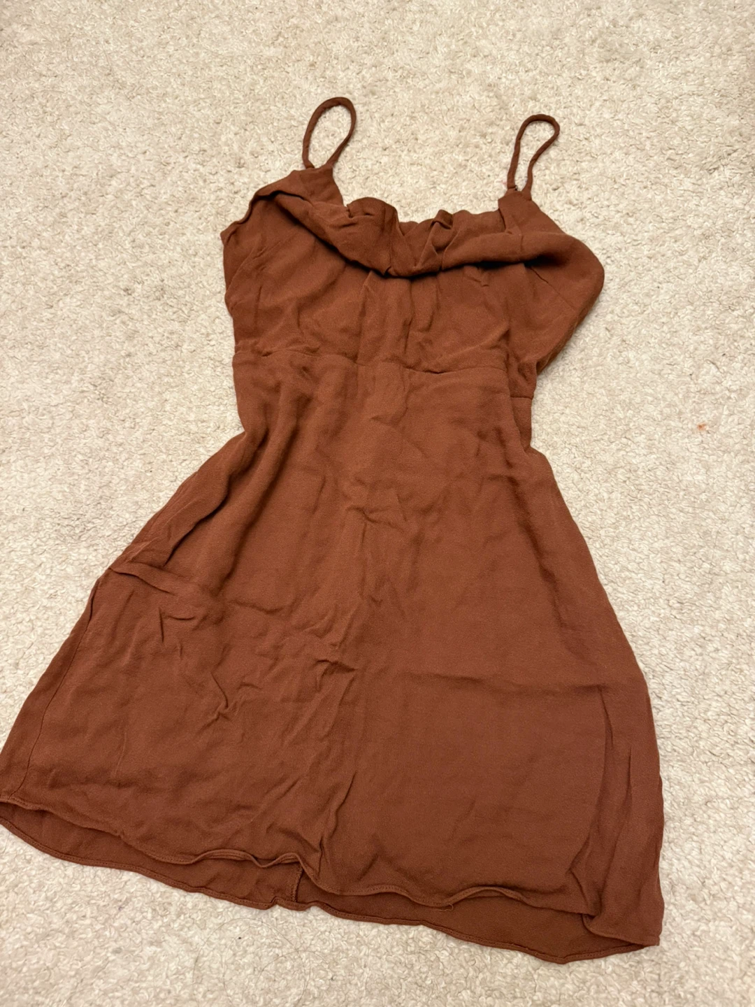 Sun-deh Women's Smocked Ruched Camisole Dress Size S - Brown