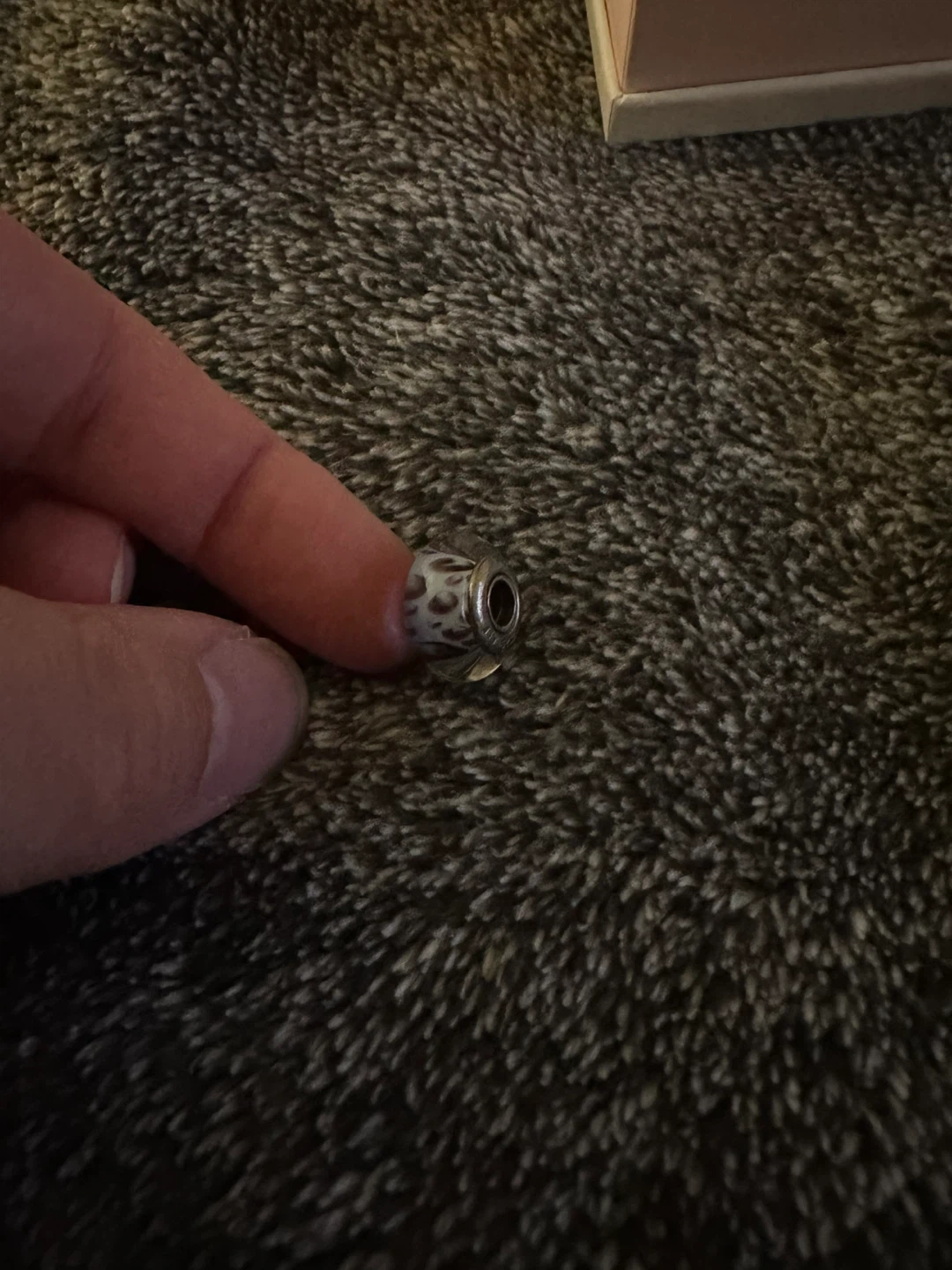 Pandora - Snow leopard Murano Bead - photo 2
