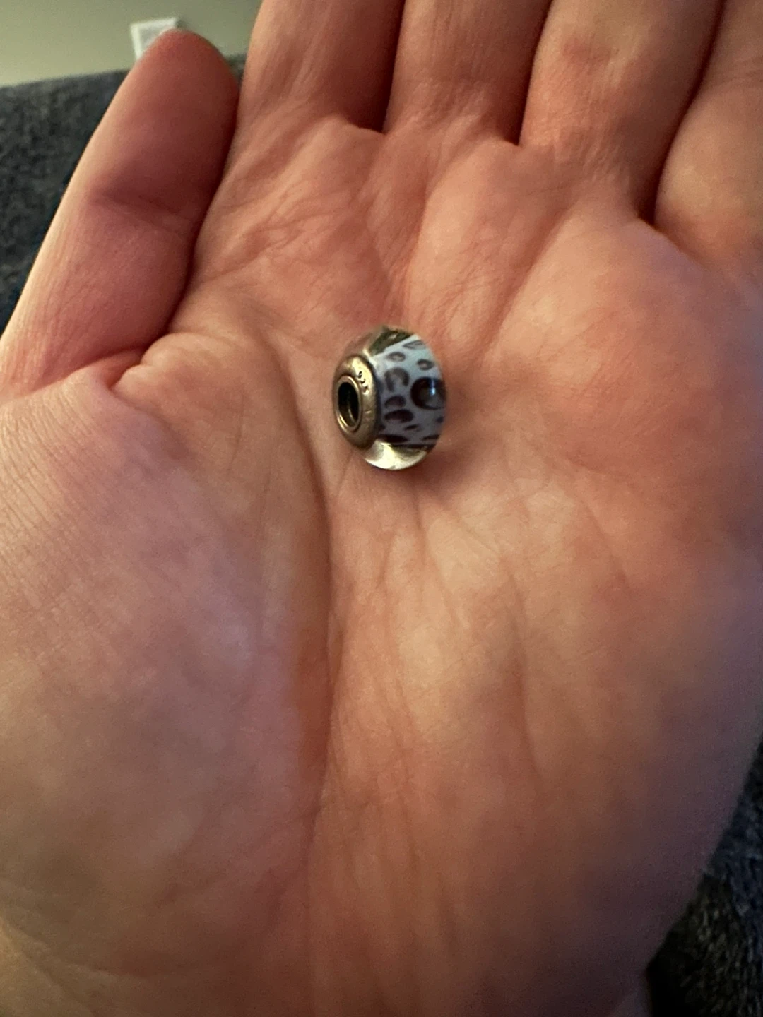 Pandora - Snow leopard Murano Bead - photo 4