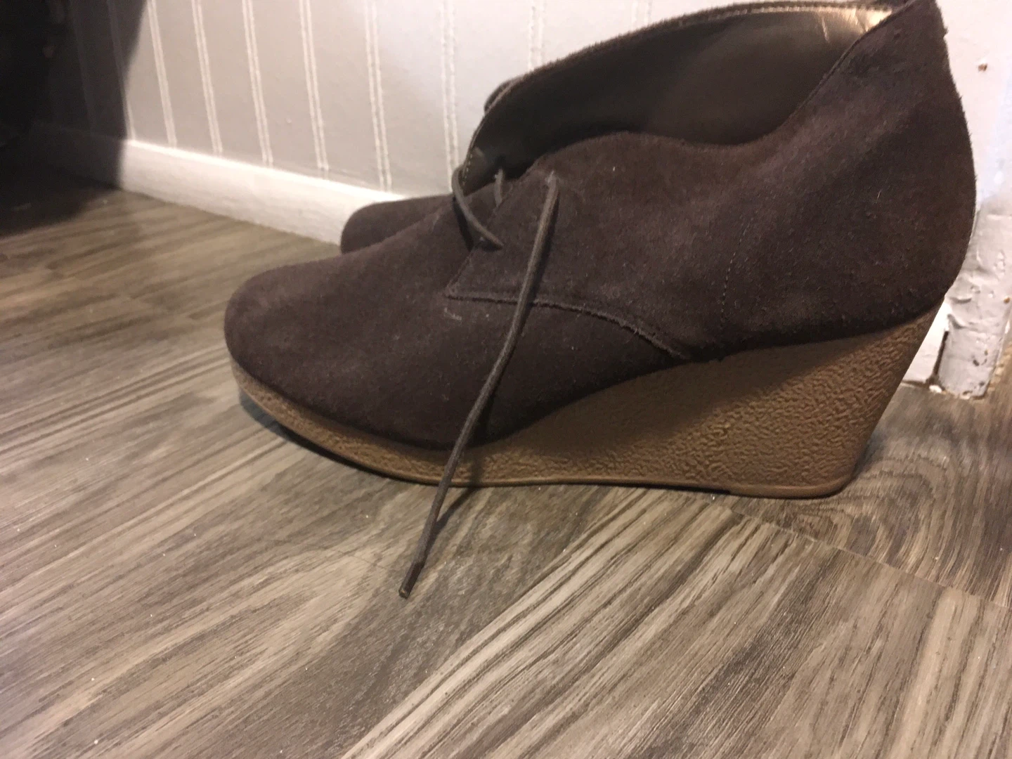 Talbots Women's Brown Suede Wedge Ankle Boots Size 7.5M - photo 3