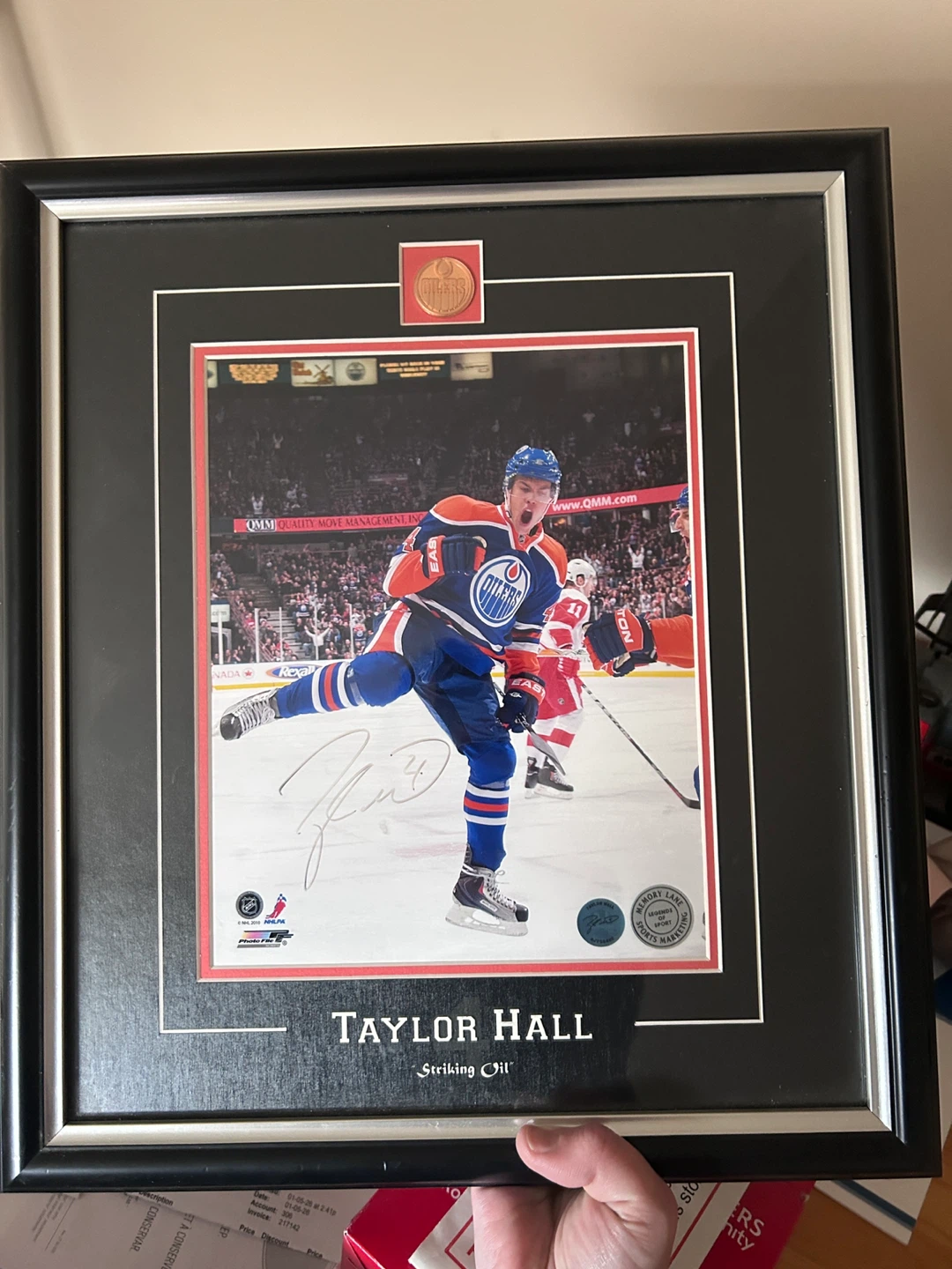 Framed Taylor Hall Autographed Edmonton Oilers Photo