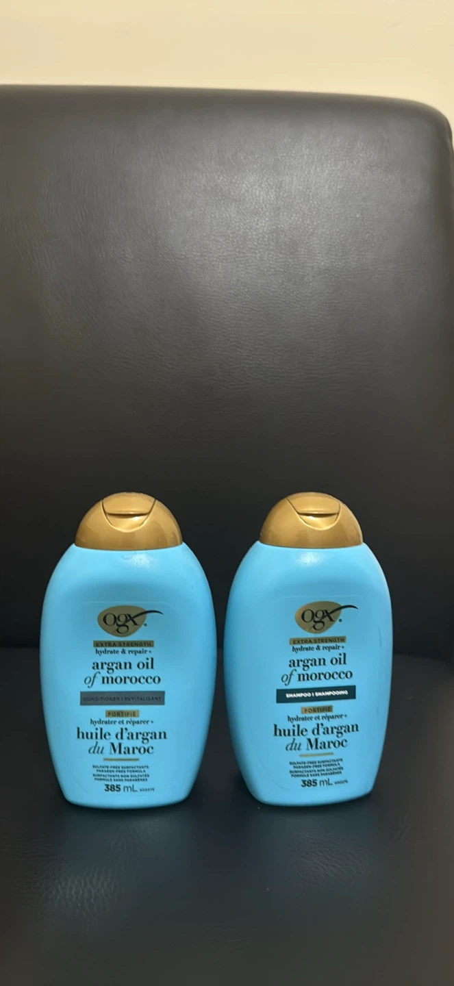 Used a few  OGX Argan Oil of Morocco Shampoo & Conditioner Set